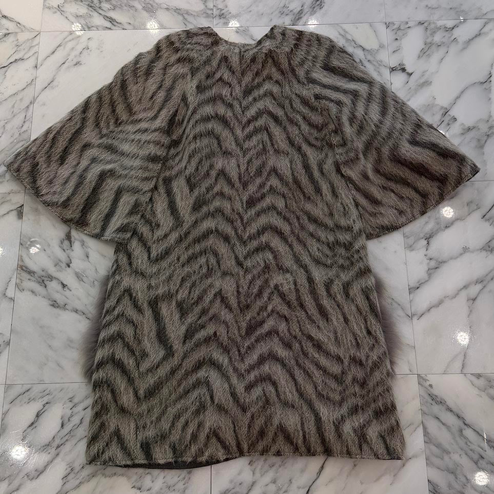 FENDI 2018AW Wool Fur Pocket Shaggy Coat FF7818 K6W Size 42 フェンディ ウール ファーポケット シャギーコート サイズ42