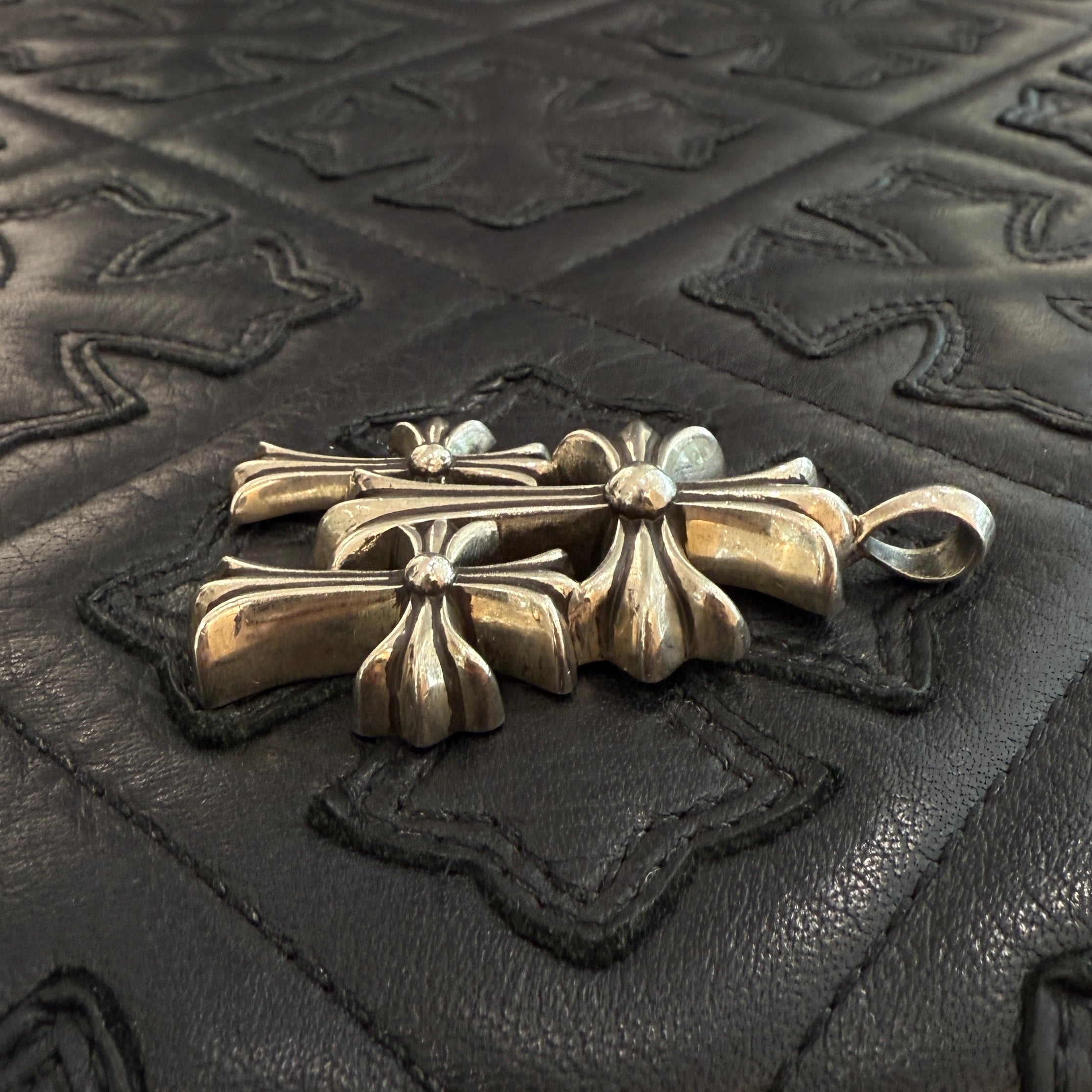 CHROME HEARTS Triple Cross Necklace Pendant Top クロムハーツ トリプルクロス ネックレス ペンダントトップ