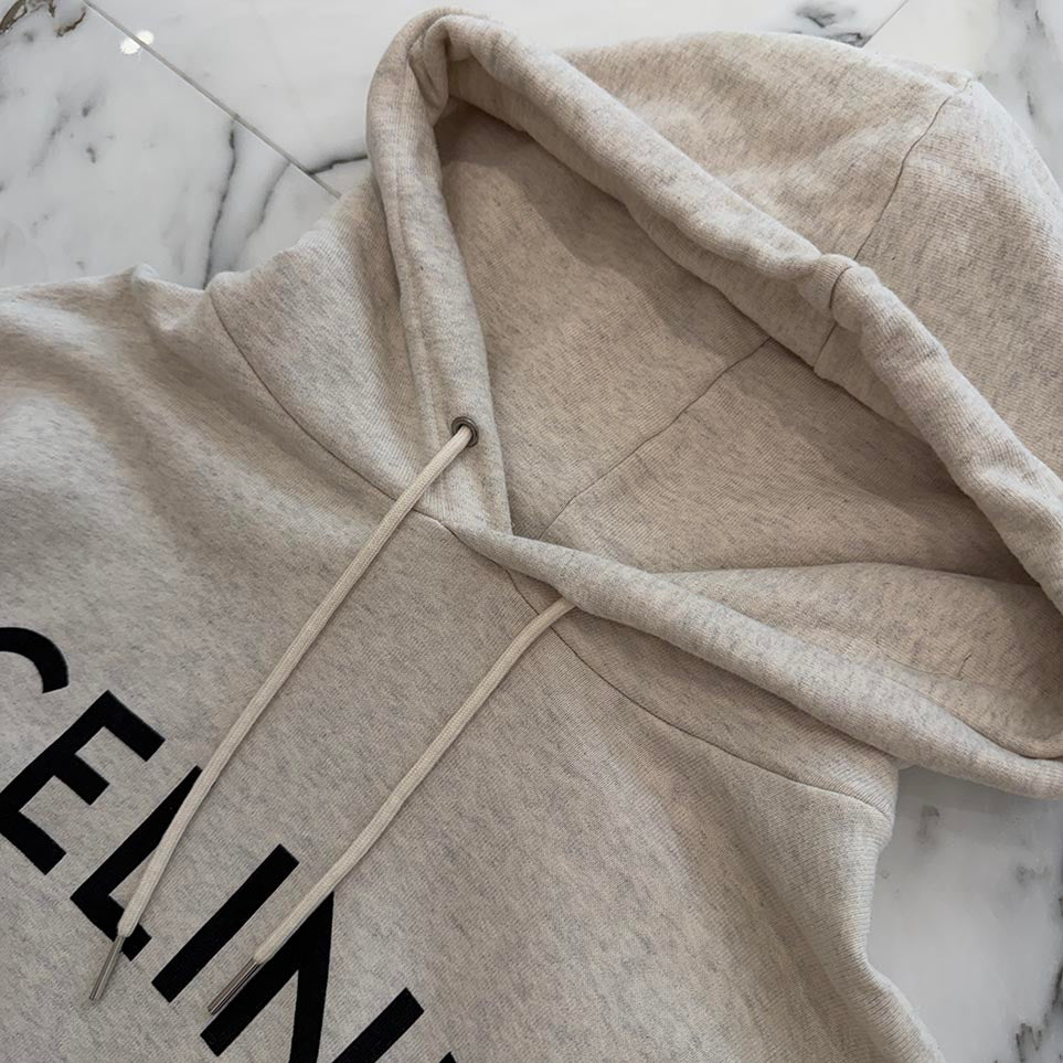 CELINE 2021SS Cotton Fleece Loose Hoodie 2Y321765N Size XL セリーヌ コットンフリース ルーズフーディ サイズXL
