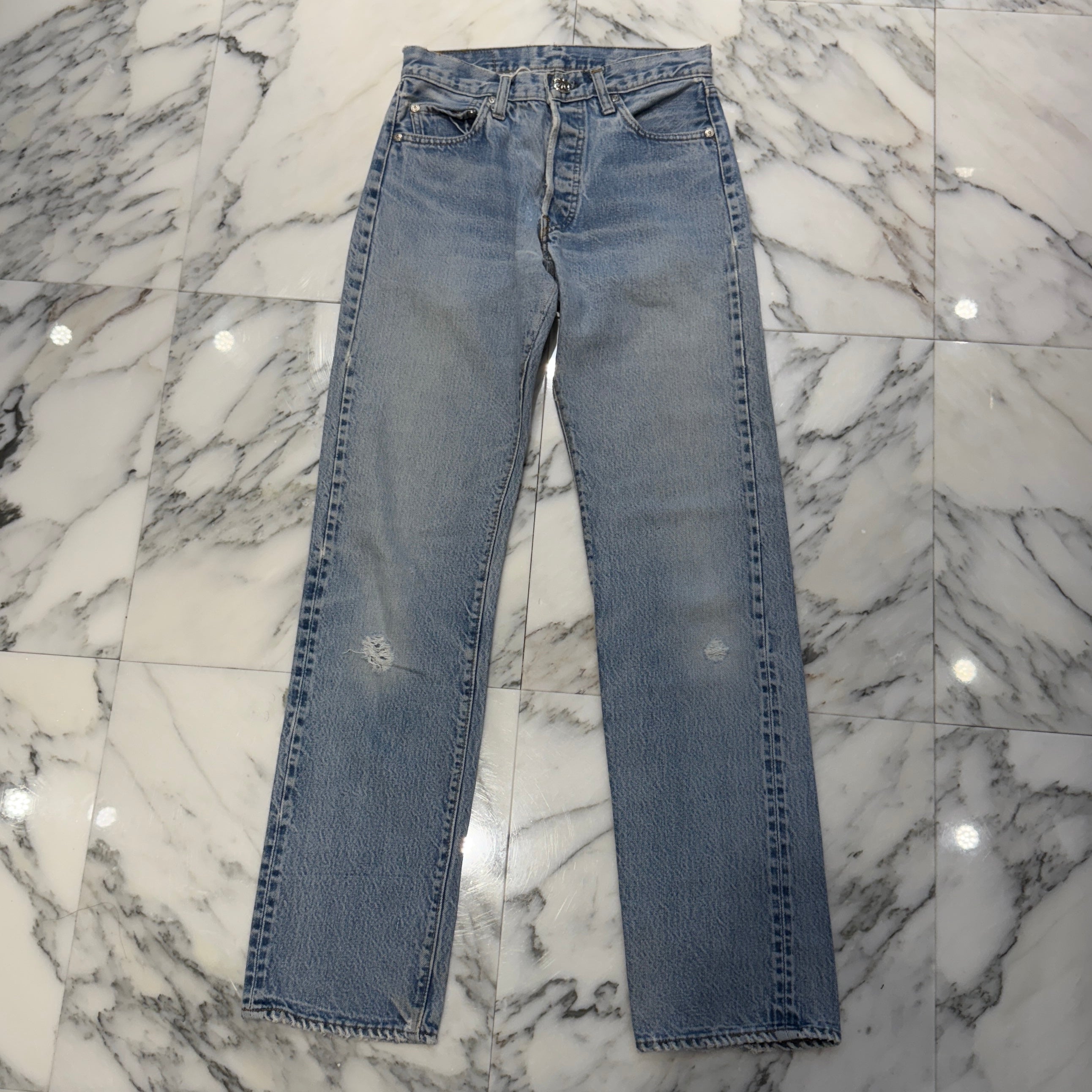 CHROME HEARTS × Levi's Body VNTG Cross Ball Button Denim Pants Size 28 クロムハーツ × リーバイスボディ ヴィンテージ クロスボールボタン デニムパンツ サイズ28