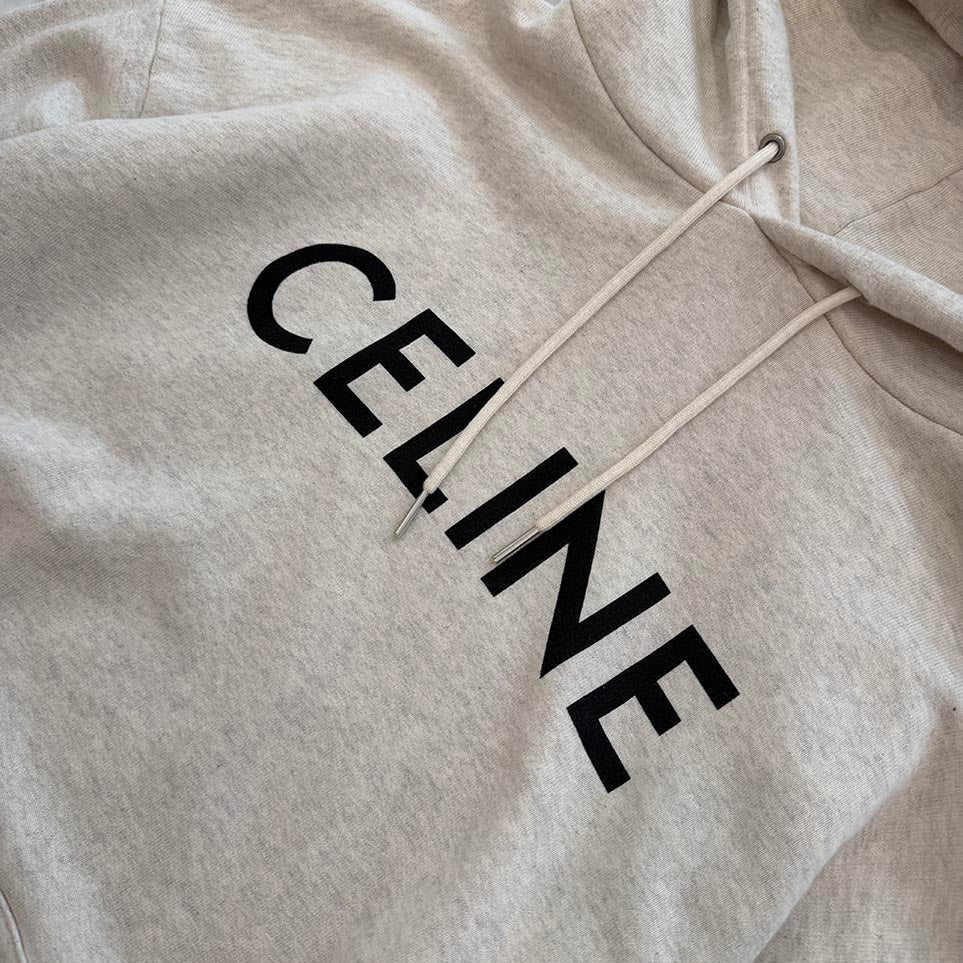 CELINE 2021SS Cotton Fleece Loose Hoodie 2Y321765N Size XL セリーヌ コットンフリース ルーズフーディ サイズXL