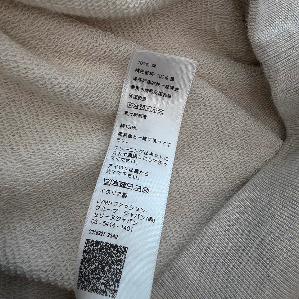 CELINE 2021SS Cotton Fleece Loose Hoodie 2Y321765N Size XL セリーヌ コットンフリース ルーズフーディ サイズXL