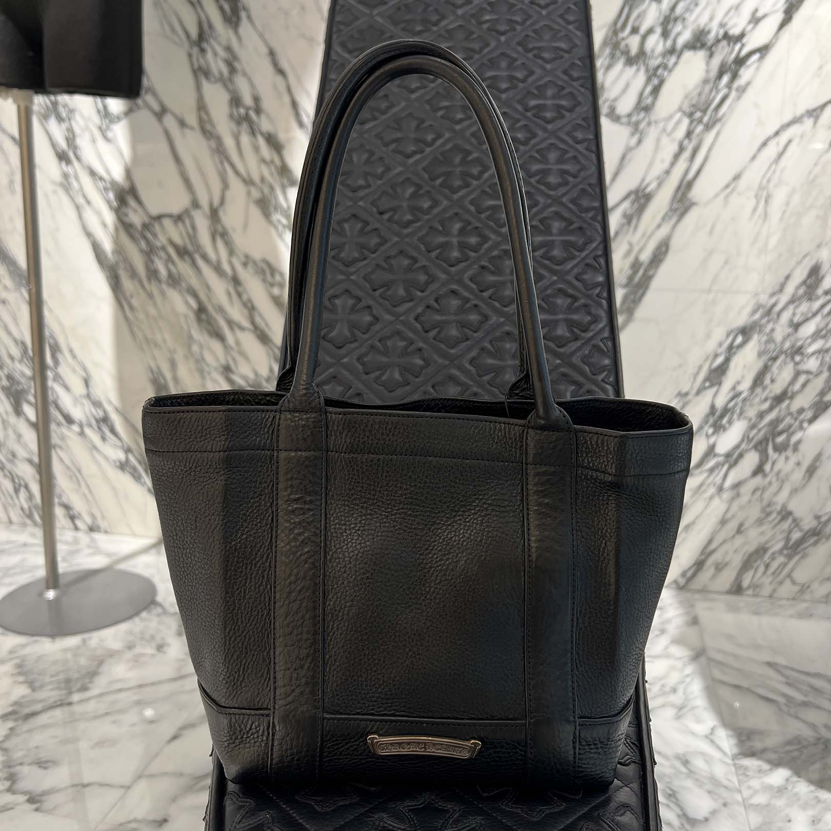 CHROME HEARTS Leather Tote Mini Bag クロムハーツ レザー トート ミニ バッグ