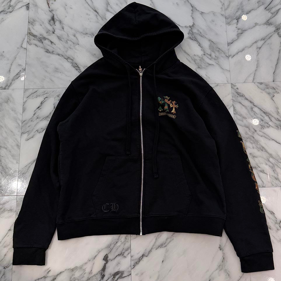 CHROME HEARTS Camo Horseshoe Zip Up Hoodie Size L クロムハーツ カモ ホースシュー ジップアップ フーディー サイズL