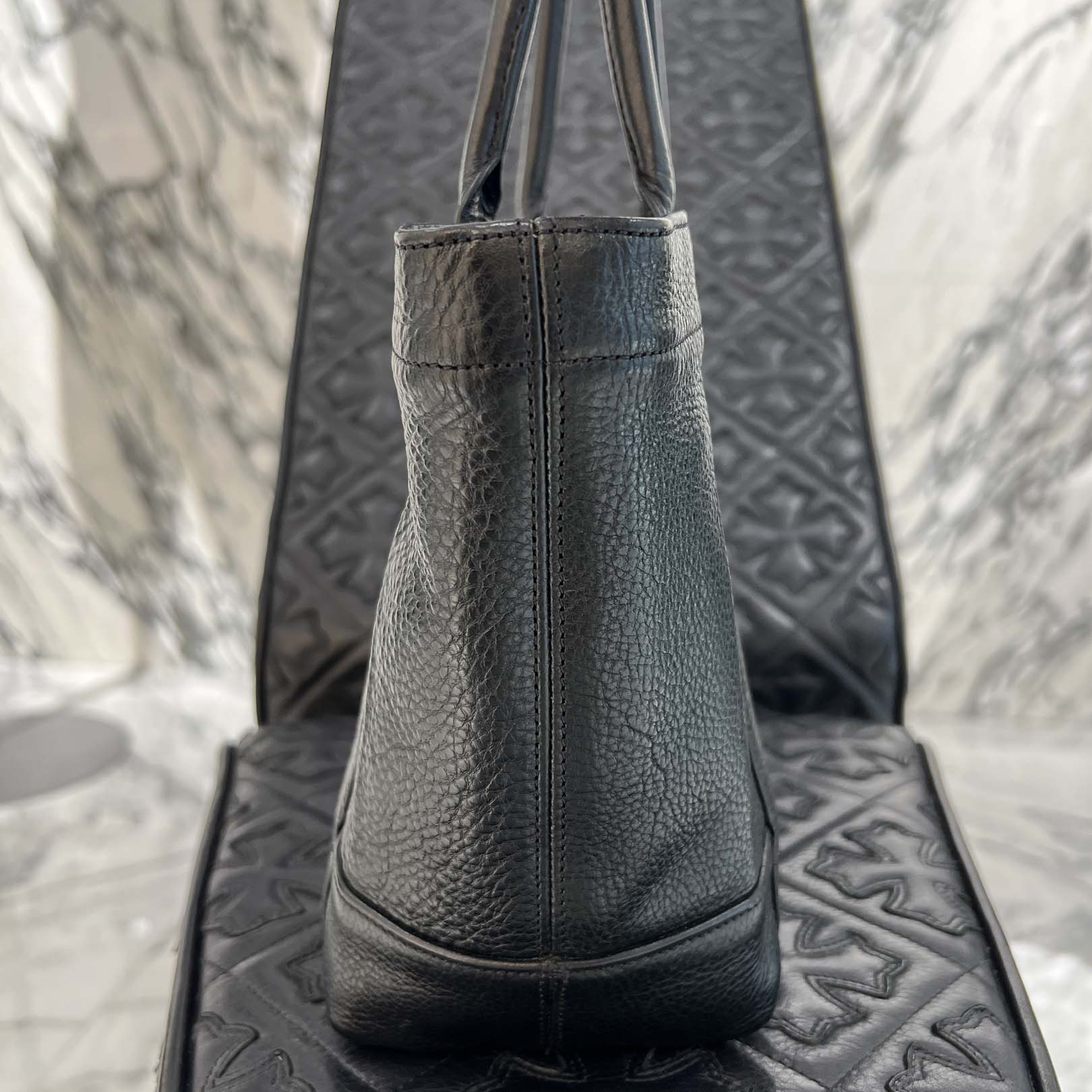 CHROME HEARTS Leather Tote Mini Bag クロムハーツ レザー トート ミニ バッグ