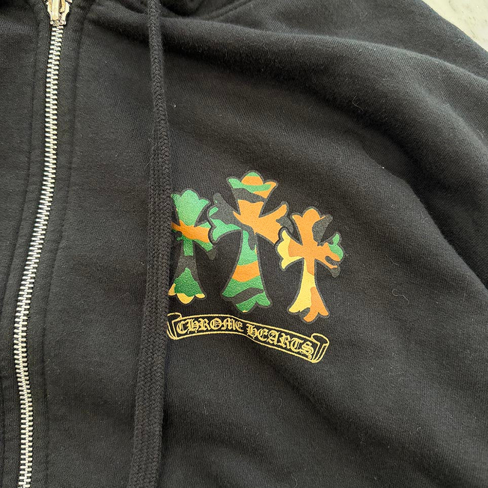 CHROME HEARTS Camo Horseshoe Zip Up Hoodie Size L クロムハーツ カモ ホースシュー ジップアップ フーディー サイズL