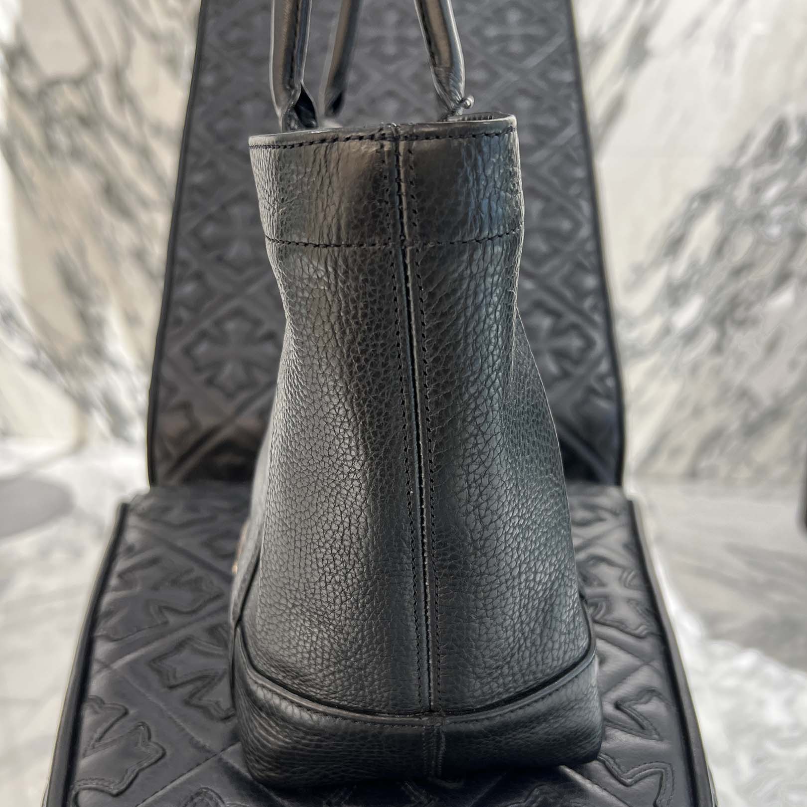 CHROME HEARTS Leather Tote Mini Bag クロムハーツ レザー トート ミニ バッグ