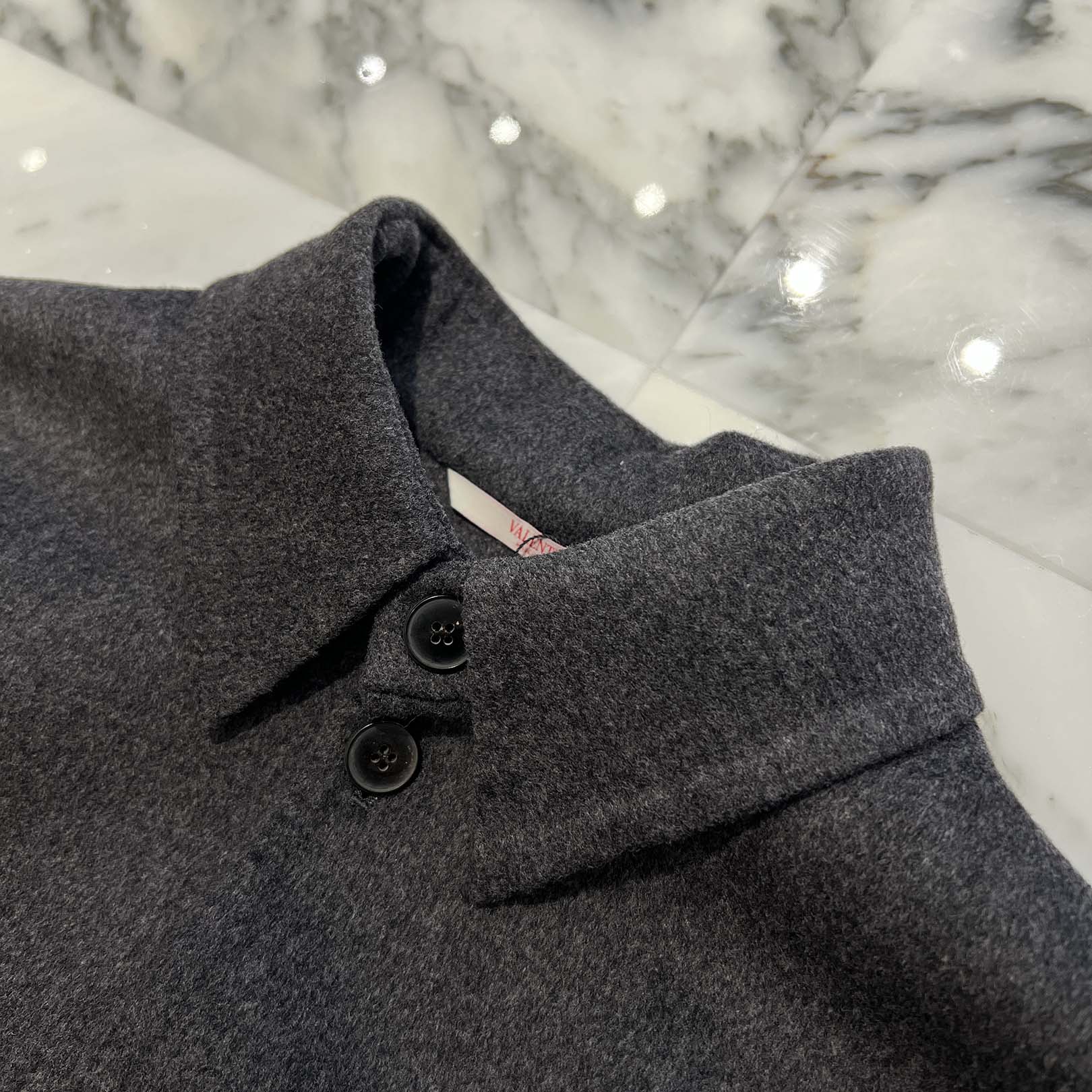 VALENTINO Buttoned Long Sleeved Felt Jacket 5V0CIO85AEE Size 46 ヴァレンティノ バトンドゥ ロングスリーブ フェルトジャケット サイズ46