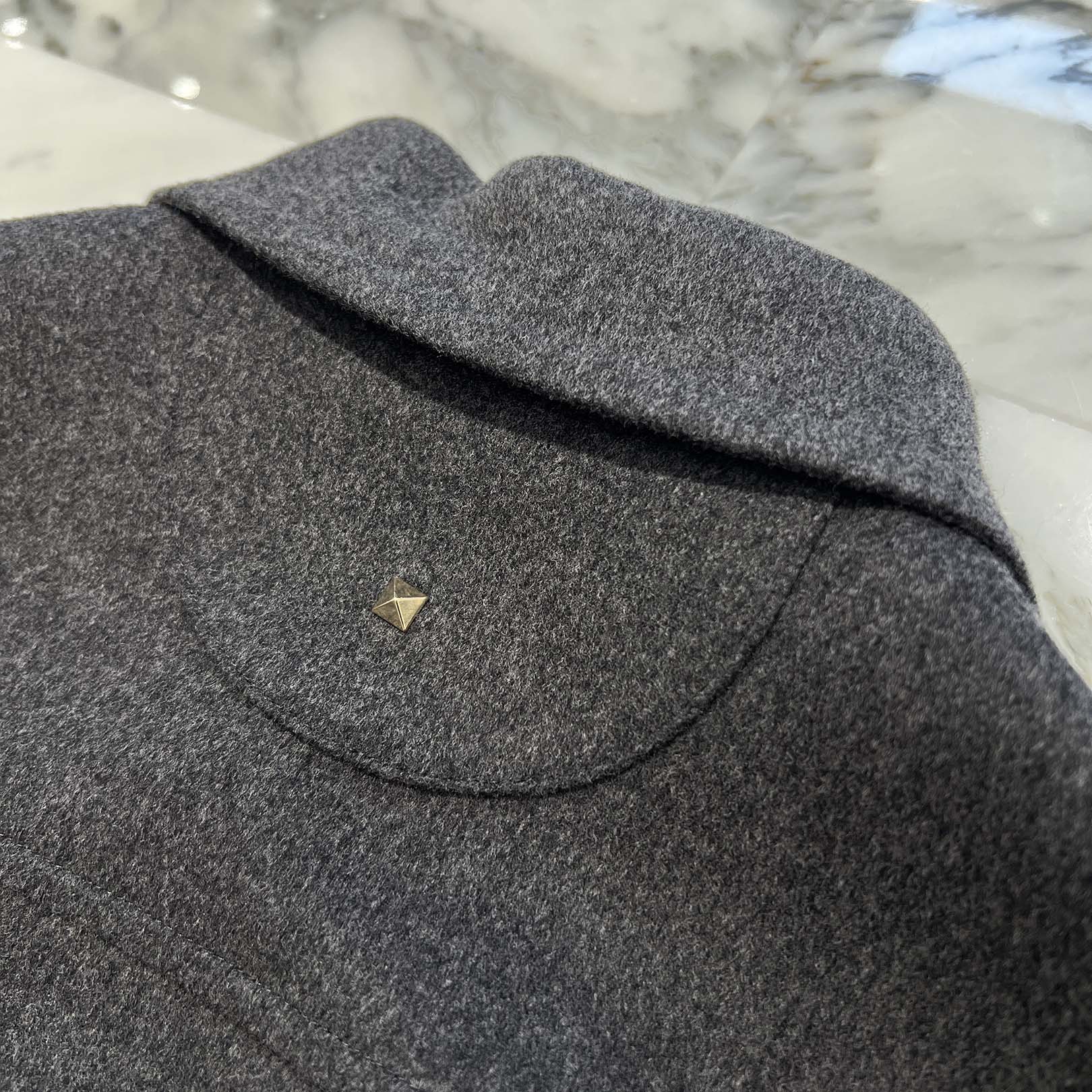 VALENTINO Buttoned Long Sleeved Felt Jacket 5V0CIO85AEE Size 46 ヴァレンティノ バトンドゥ ロングスリーブ フェルトジャケット サイズ46