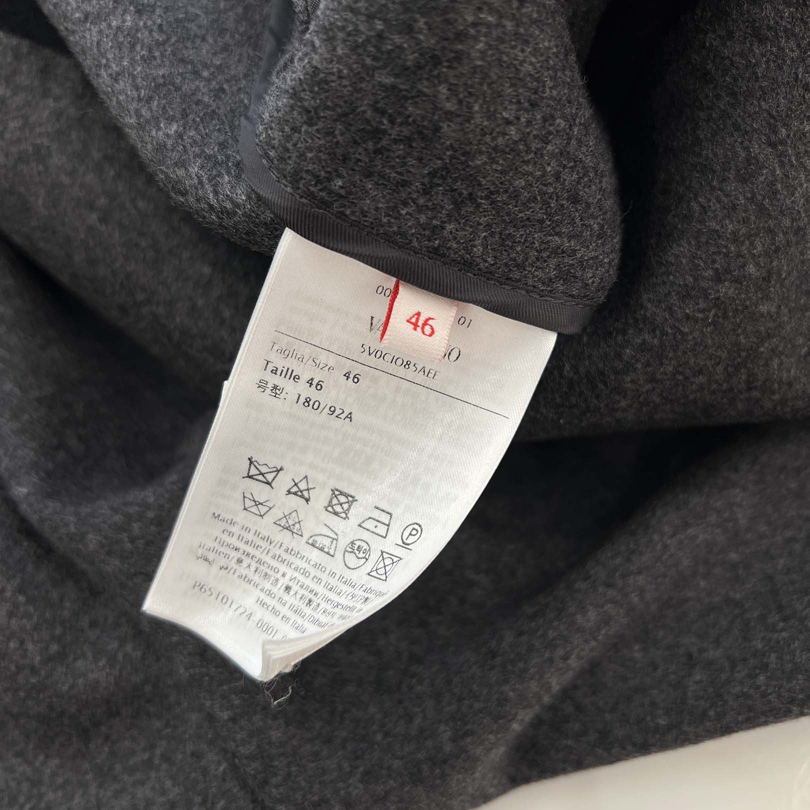 VALENTINO Buttoned Long Sleeved Felt Jacket 5V0CIO85AEE Size 46 ヴァレンティノ バトンドゥ ロングスリーブ フェルトジャケット サイズ46