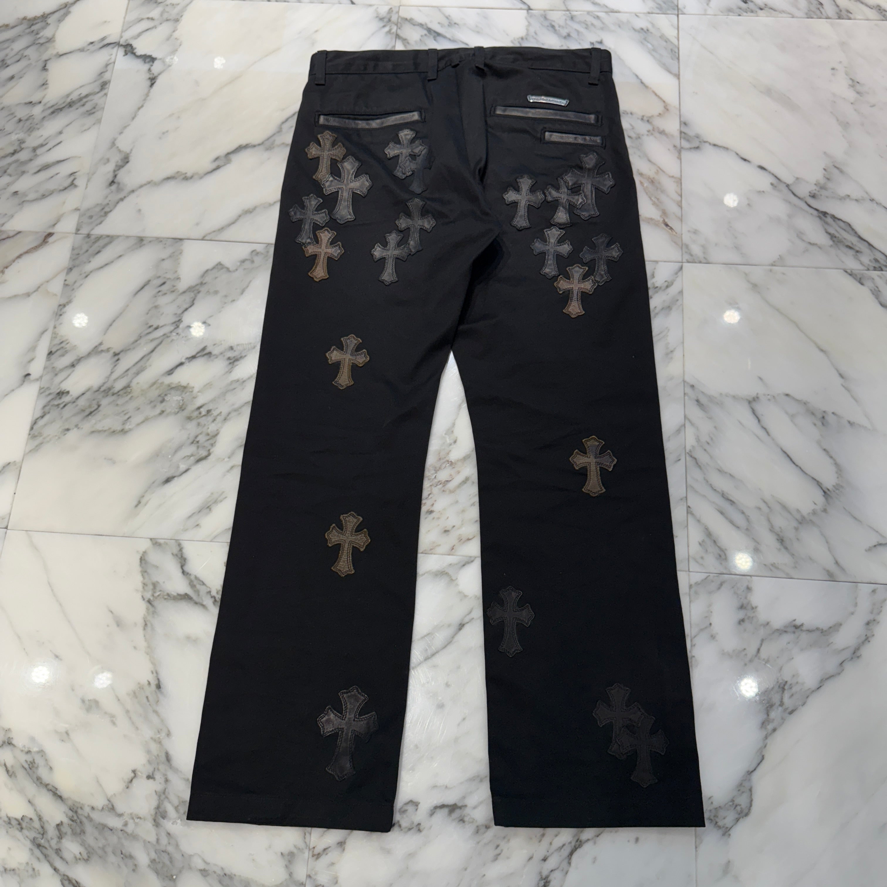 CHROME HEARTS Camouflage Cemetery Leather Cross Patch Chino Pants Size 32 クロムハーツ カモフラージュ セメタリー レザークロスパッチ チノパンツ サイズ32