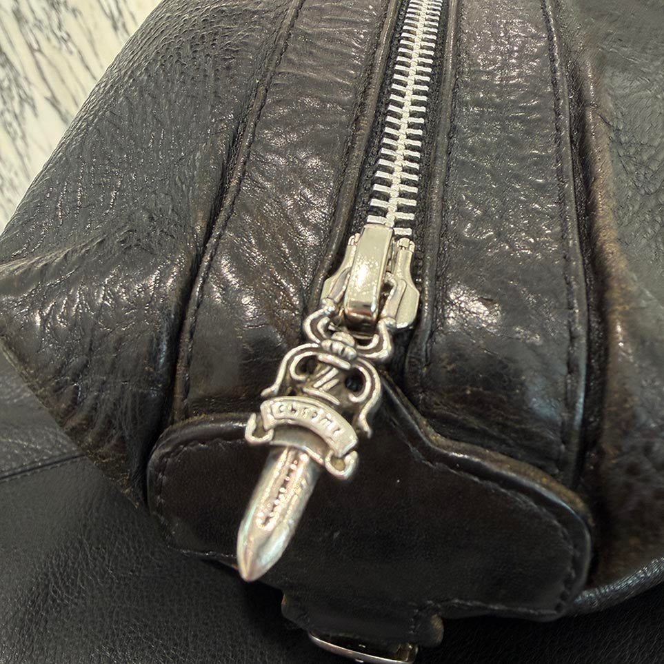 CHROME HEARTS Shaving Leather Pouch Bag  クロムハーツ シェービング レザー ポーチ バッグ