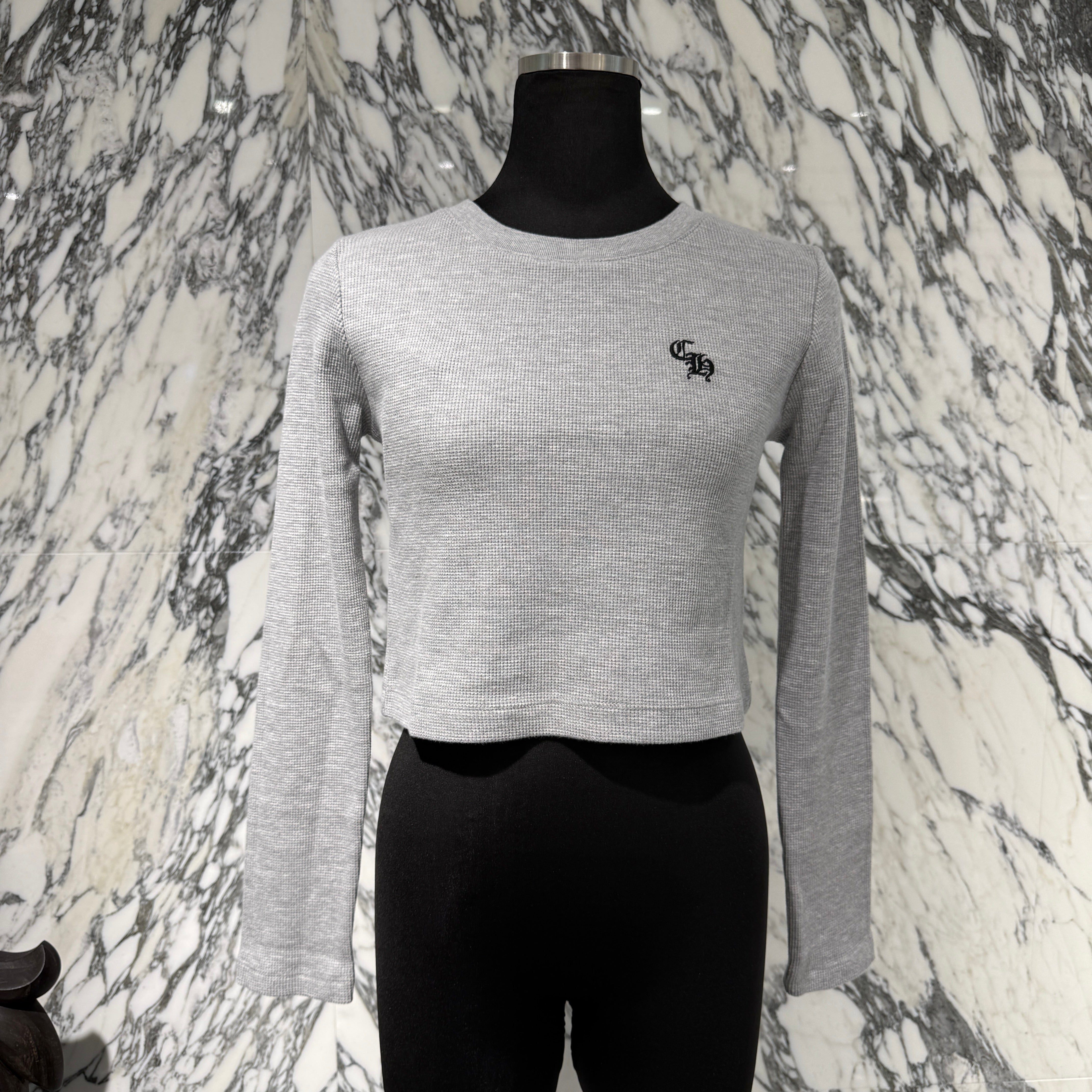 CHROME HEARTS Y NOT CH Embroidery Thermal Long Sleeve Tee Size S クロムハーツ ワイノット CH刺繍 サーマル ロングスリーブTシャツ サイズS