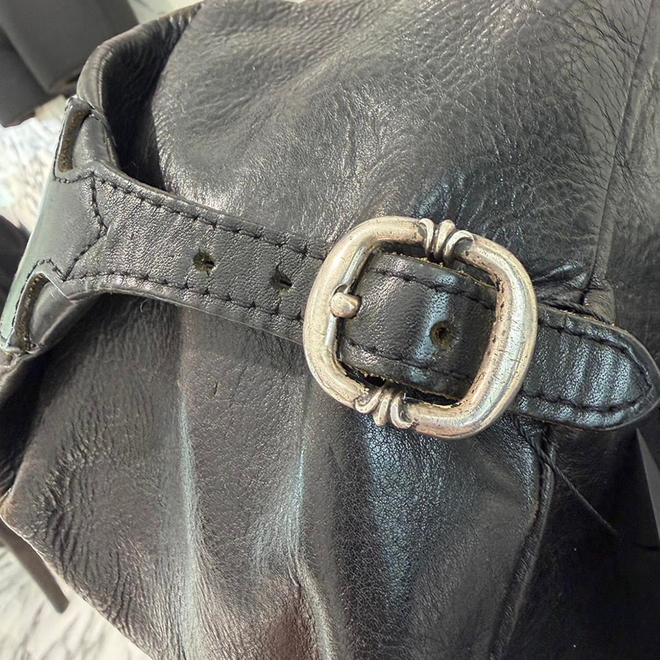 CHROME HEARTS Shaving Leather Pouch Bag  クロムハーツ シェービング レザー ポーチ バッグ