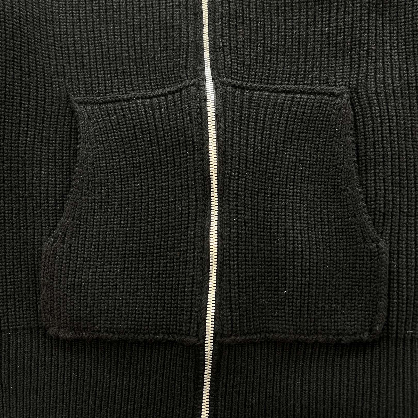 CHROME HEARTS Y NOT Cemetery Cross Patch Cashmere Zip Up