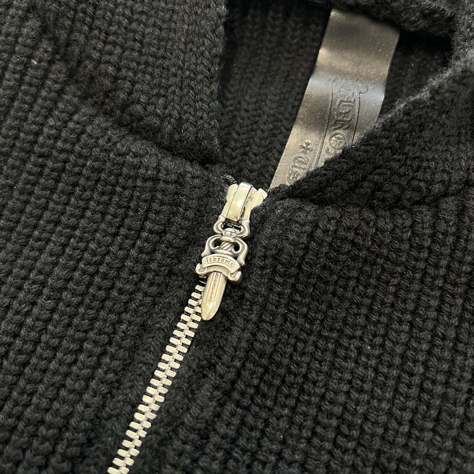 CHROME HEARTS Y NOT Cemetery Cross Patch Cashmere Zip Up Hoodie Size M クロムハーツ ワイノット セメタリークロスパッチ カシミヤ ジップアップ フーディー サイズM
