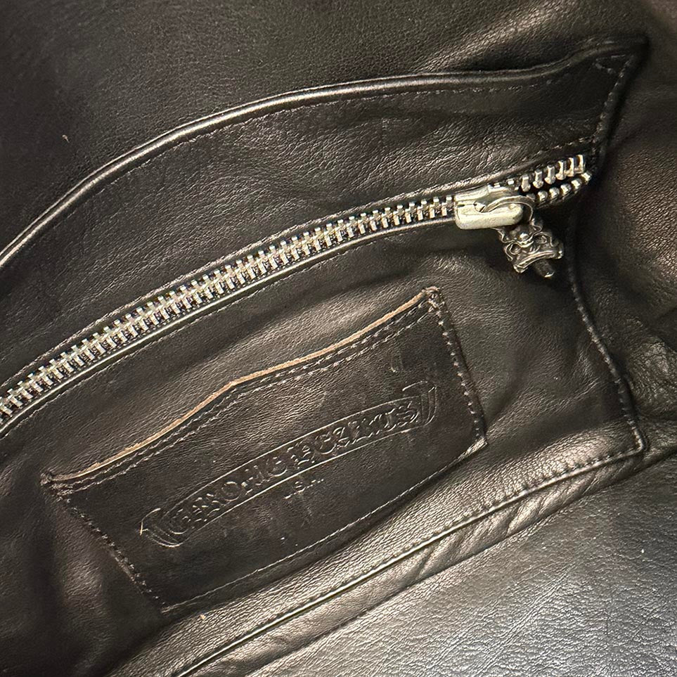 CHROME HEARTS Shaving Leather Pouch Bag  クロムハーツ シェービング レザー ポーチ バッグ