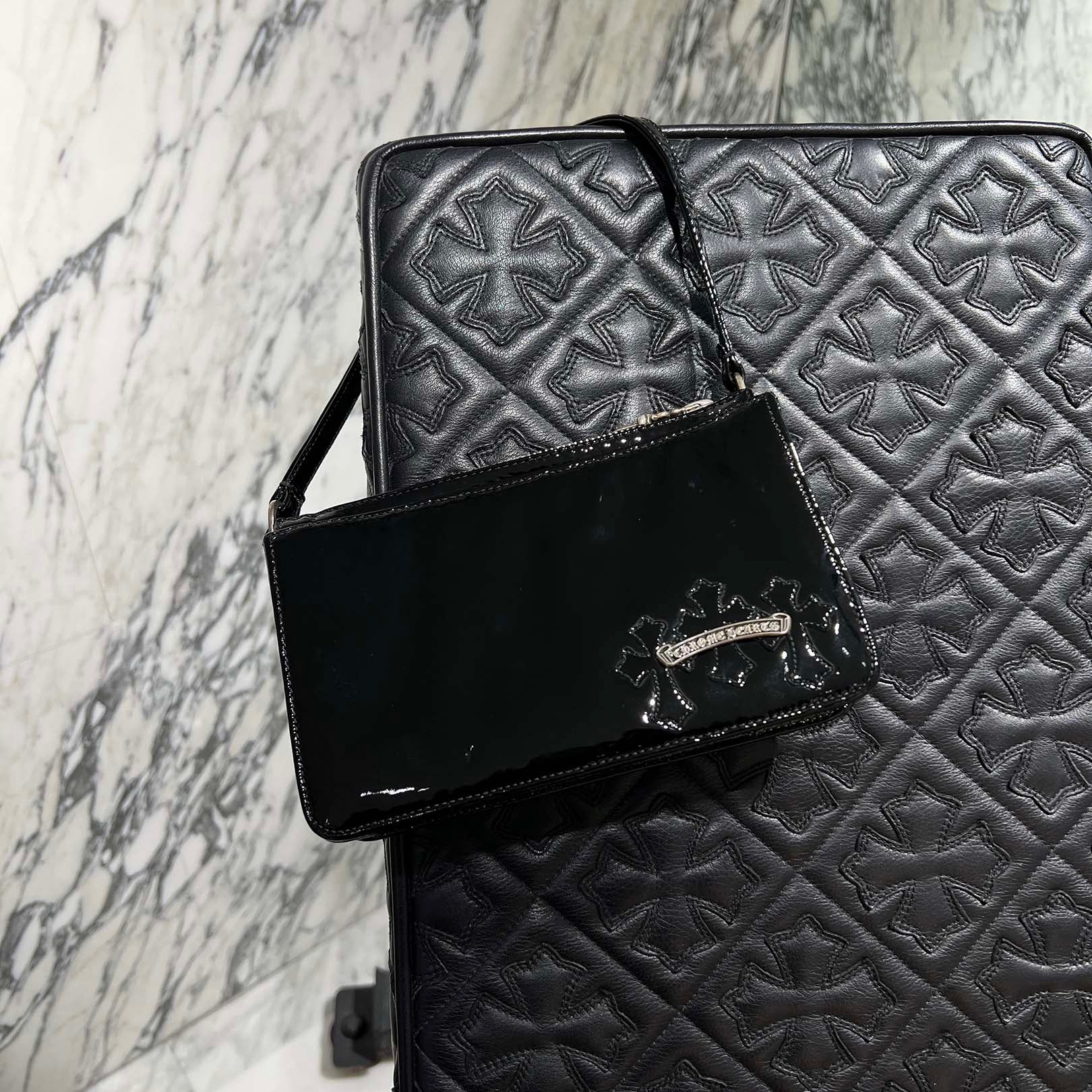 CHROME HEARTS The Night Patent Leather Hand Bag クロムハーツ ザ・ナイト パテントレザー ハンドバッグ