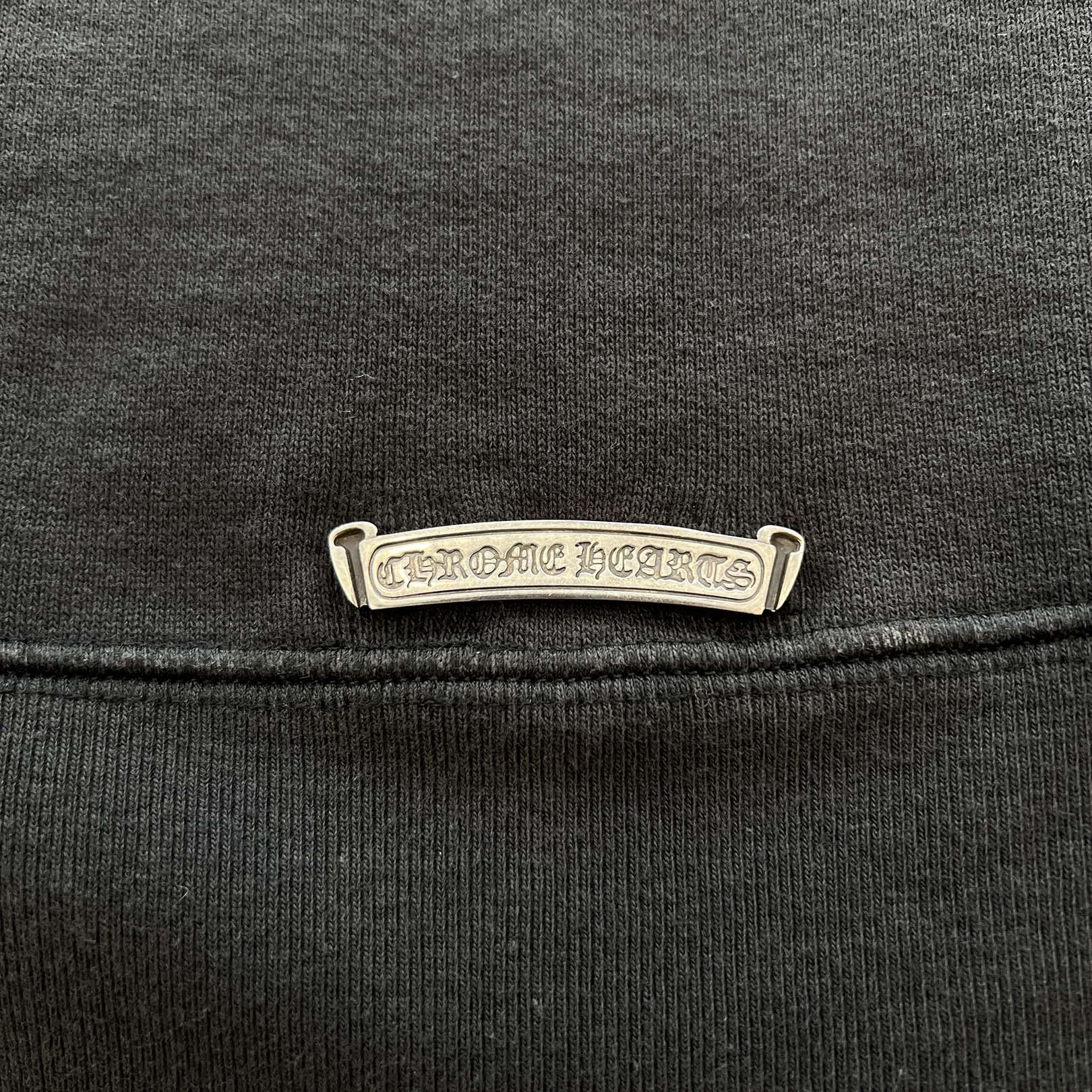 CHROME HEARTS Y NOT Cemetery Cross Leather Patch Pullover Hoodie Size L クロムハーツ ワイノット セメタリークロス レザーパッチ プルオーバーフーディ サイズL