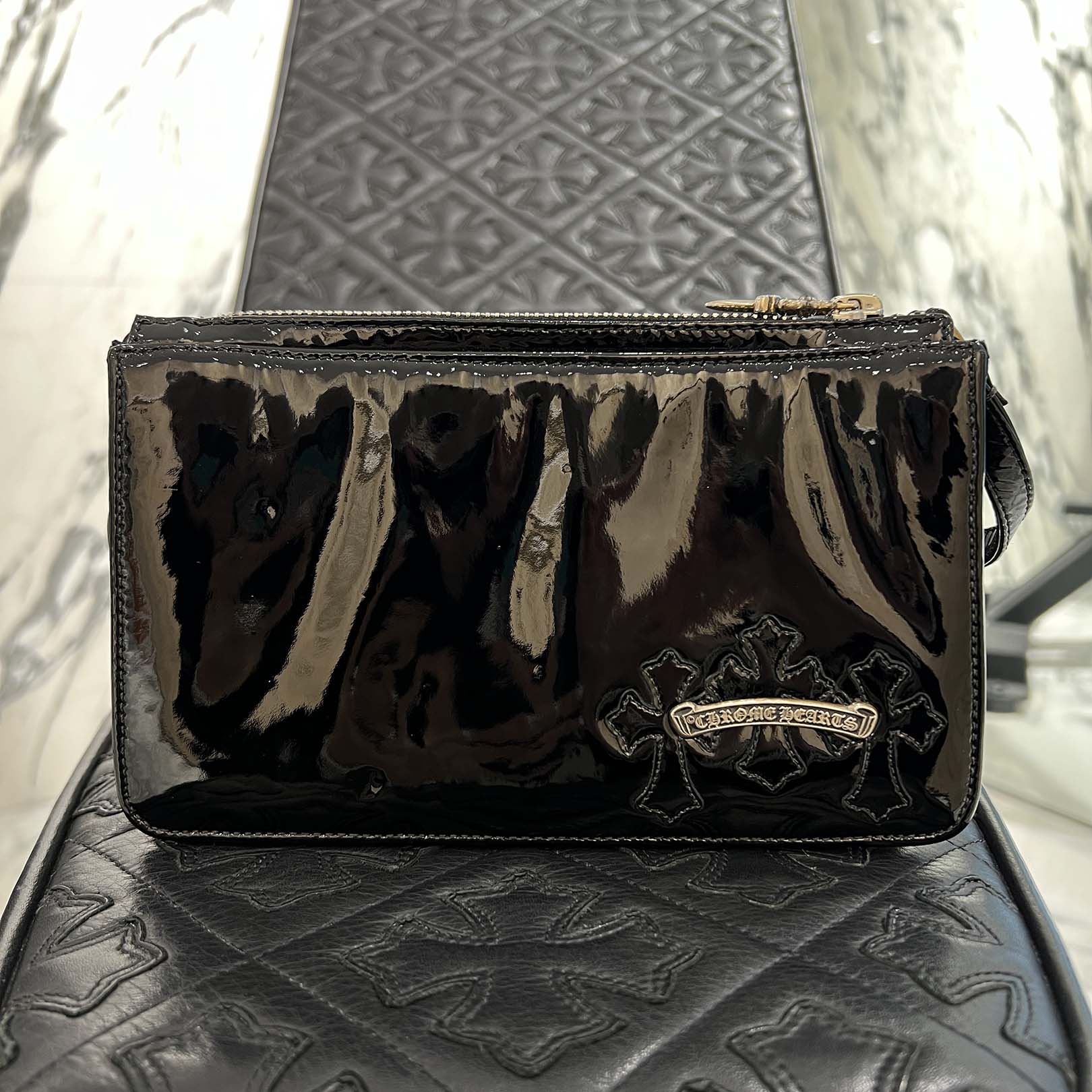 CHROME HEARTS The Night Patent Leather Hand Bag クロムハーツ ザ・ナイト パテントレザー ハンドバッグ
