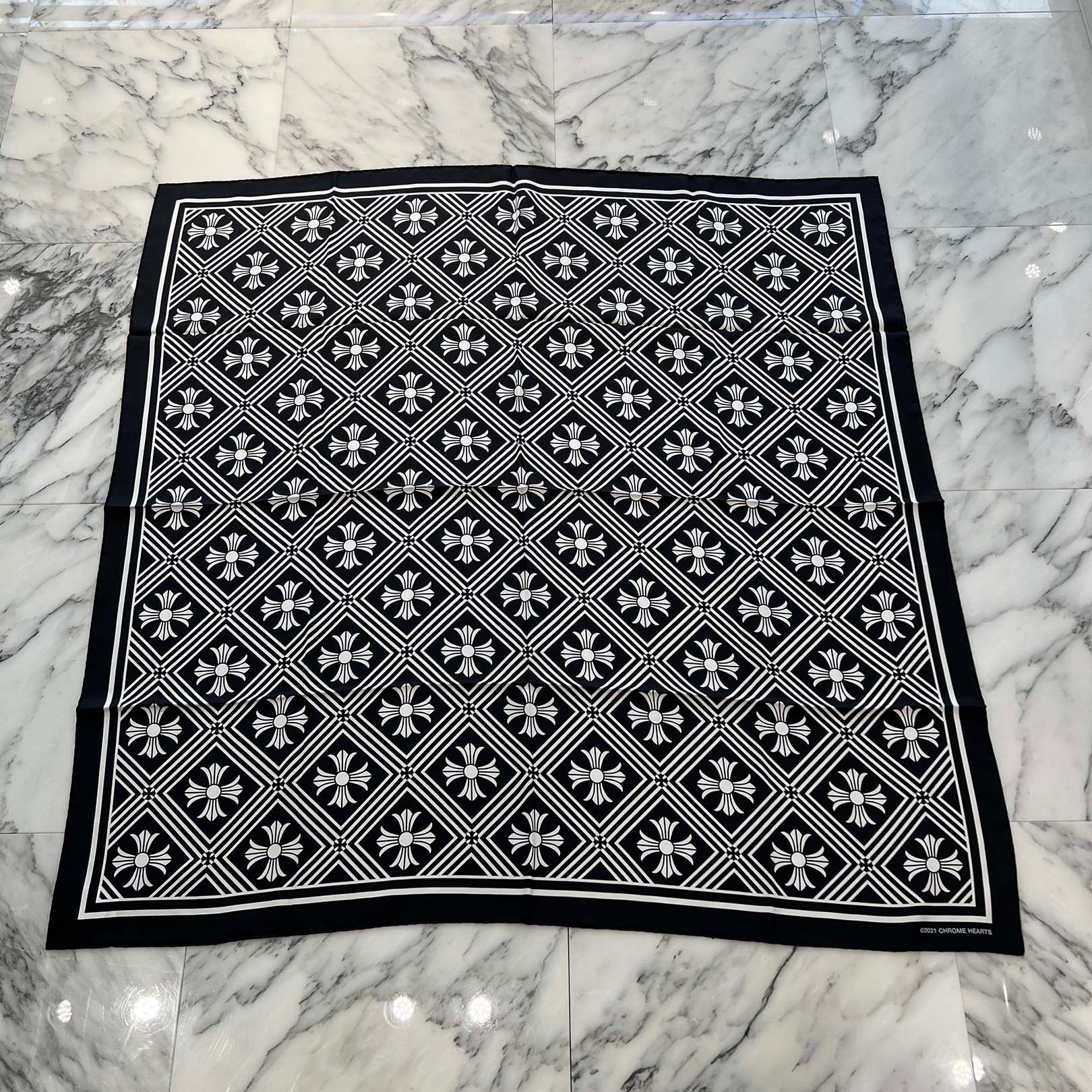 CHROME HEARTS CH Plus Print Silk Scarf クロムハーツ CHプラスプリントシルクスカーフ