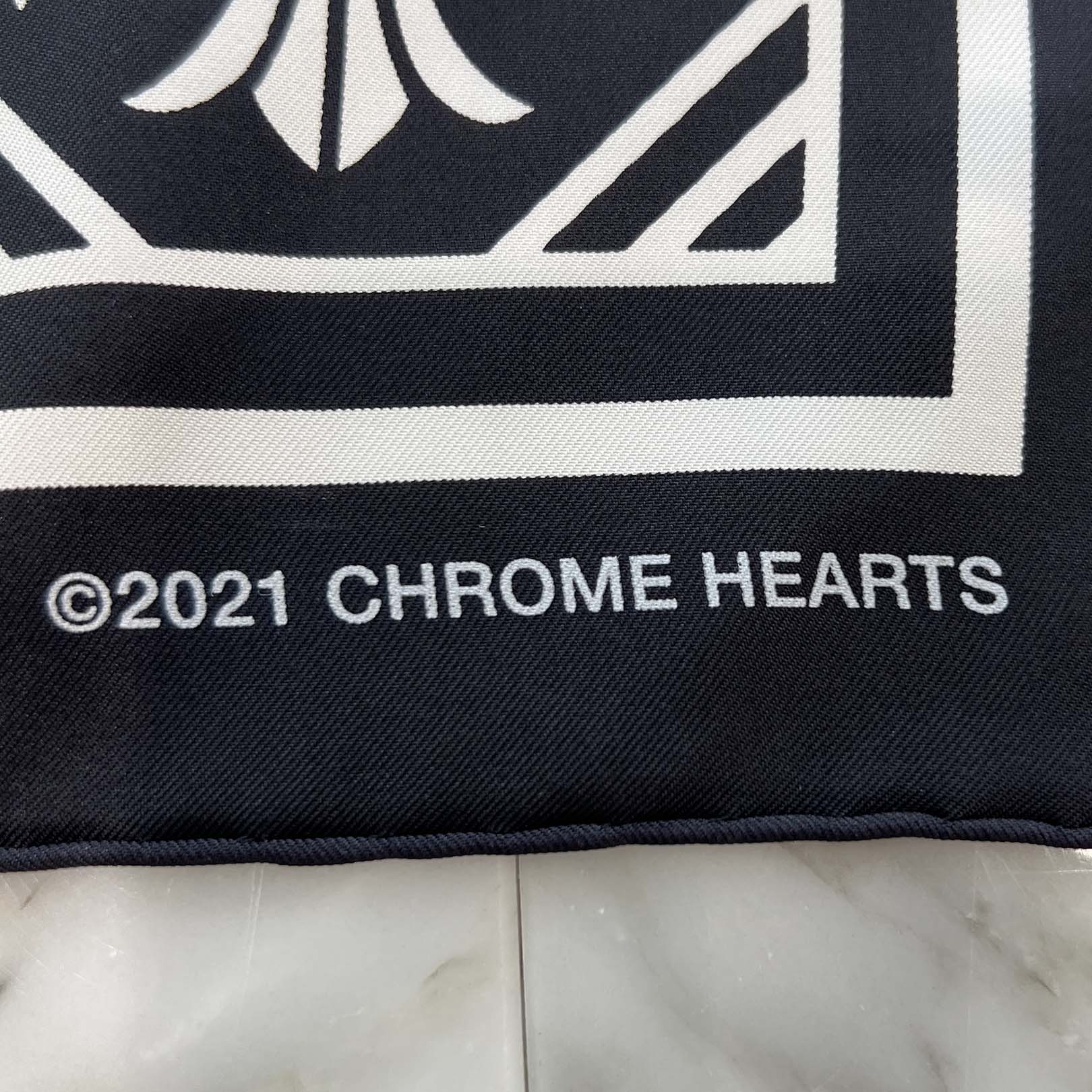 CHROME HEARTS CH Plus Print Silk Scarf クロムハーツ CHプラスプリントシルクスカーフ