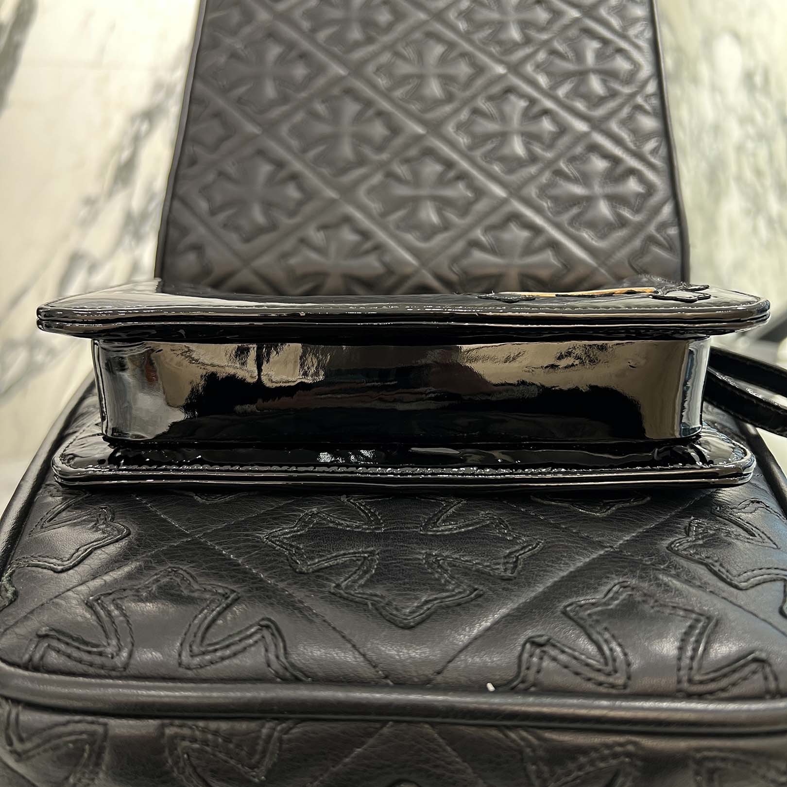 CHROME HEARTS The Night Patent Leather Hand Bag クロムハーツ ザ・ナイト パテントレザー ハンドバッグ