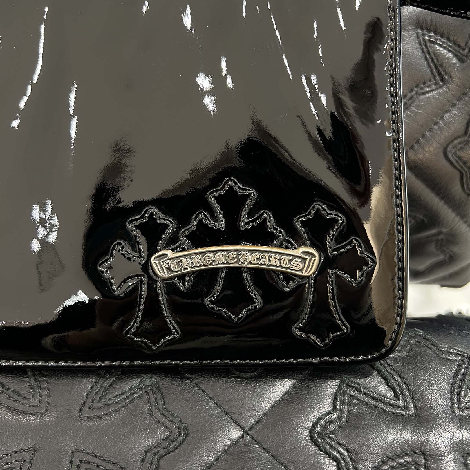 CHROME HEARTS The Night Patent Leather Hand Bag クロムハーツ ザ・ナイト パテントレザー ハンドバッグ