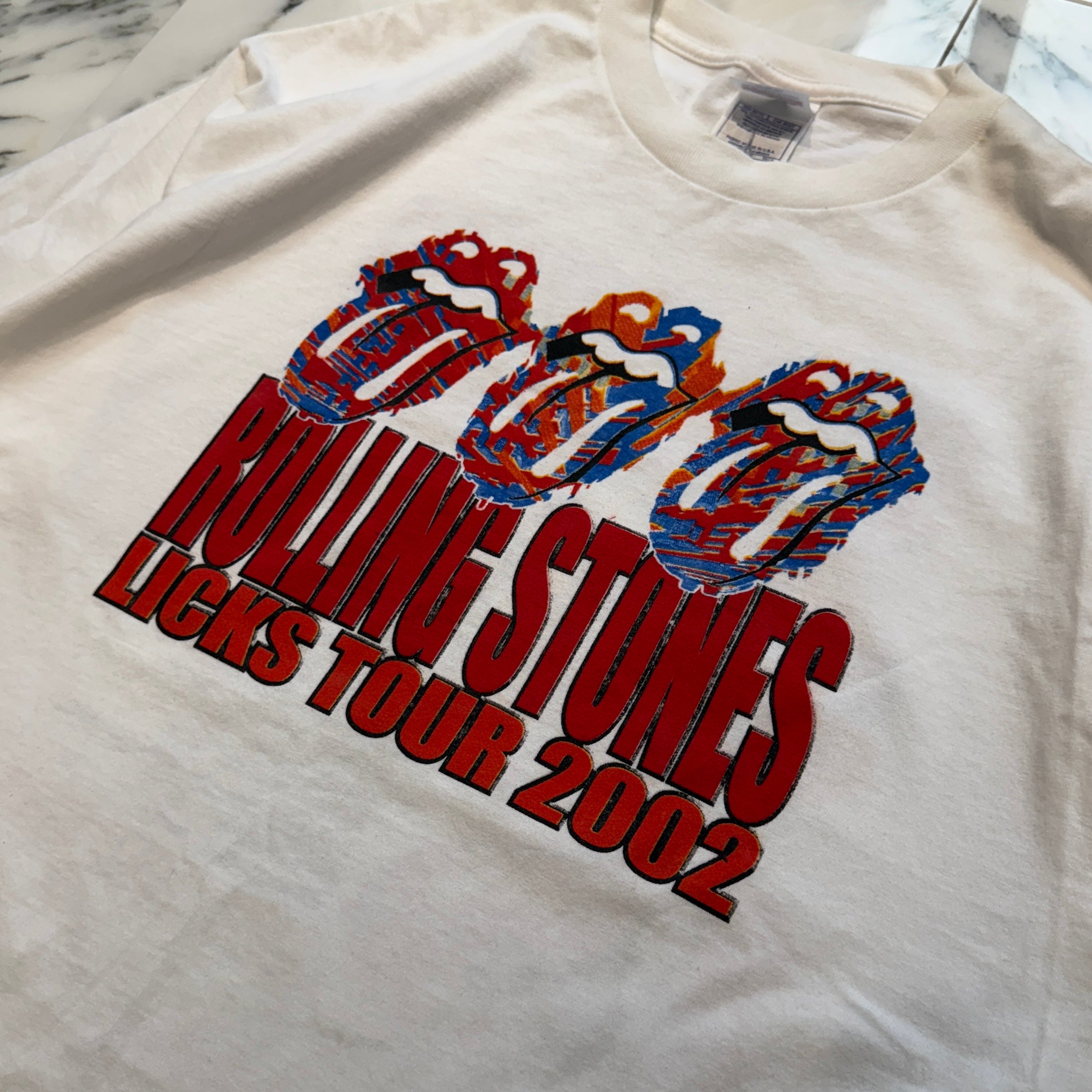 the rolling stones Licks Tour 2002 Tシャツ Vintage 00's The Rolling Stones LICKS TOUR 2002 Lip & Tounge