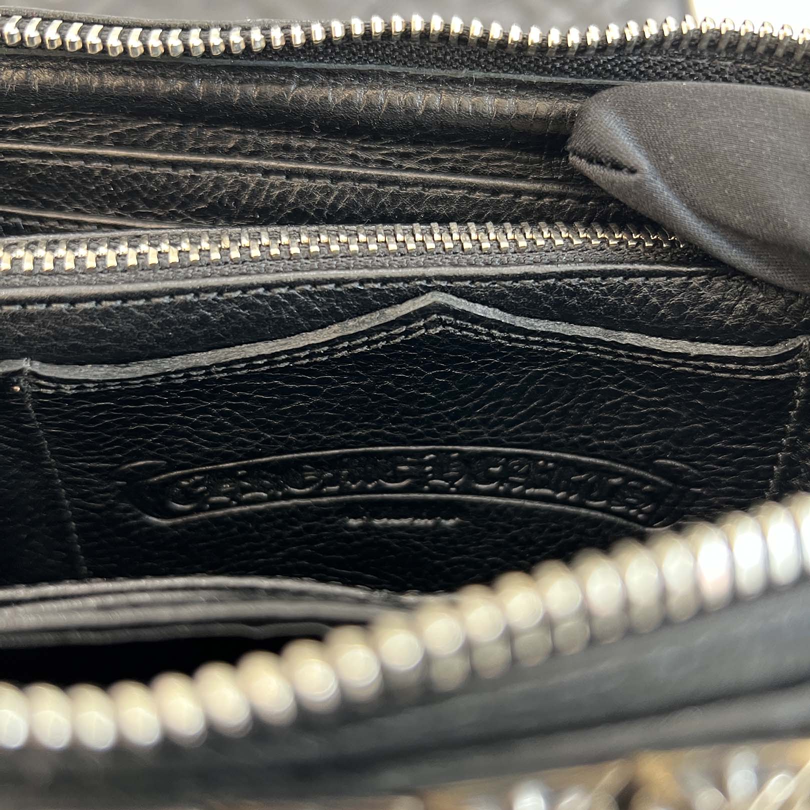 CHROME HEARTS CHROME HEARTS REC F ZIP Fully Loaded Pyramid CH Plus Studs Leather Wallet クロムハーツ REC F ジップ フーリィローデッド ピラミッド CHプラス スタッズ レザーウォレット