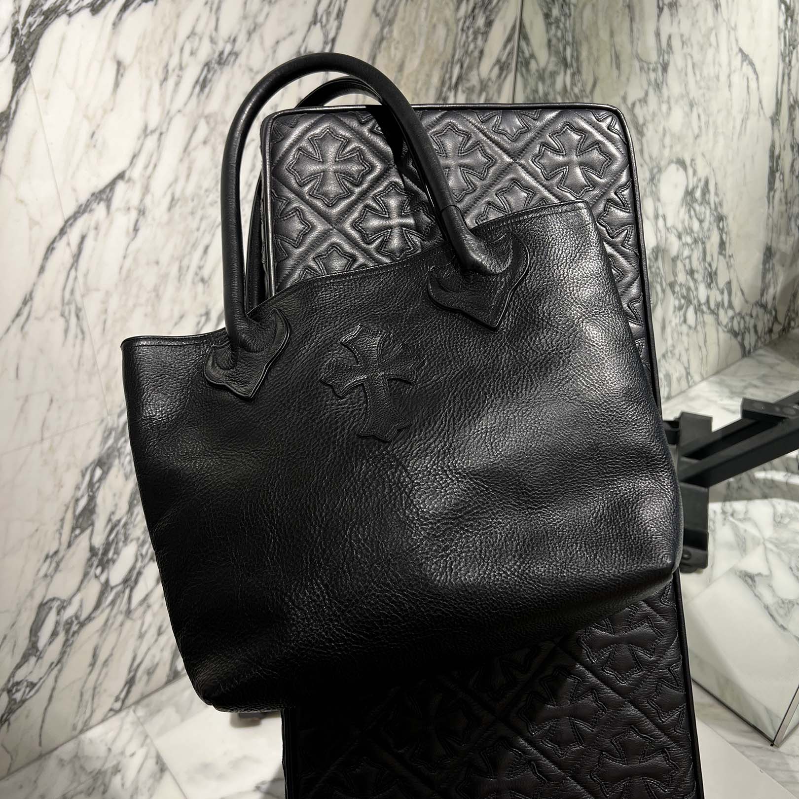 CHROME HEARTS 1 Cross Leather Patch FS Tote Bag クロムハーツ 1クロス レザーパッチ FS トートバッグ