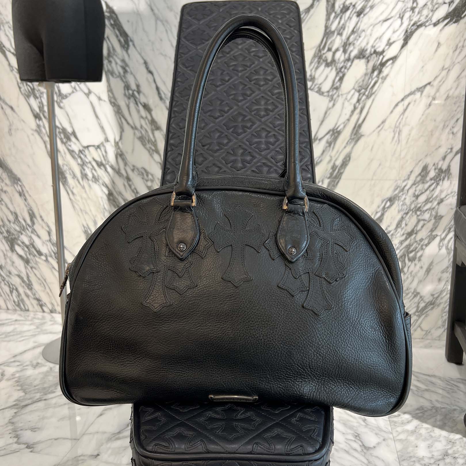 CHROME HEARTS Medium GYM Cemetery Cross Patch Hand Bag クロムハーツ ミディアム ジム セメタリークロスパッチ ハンドバッグ