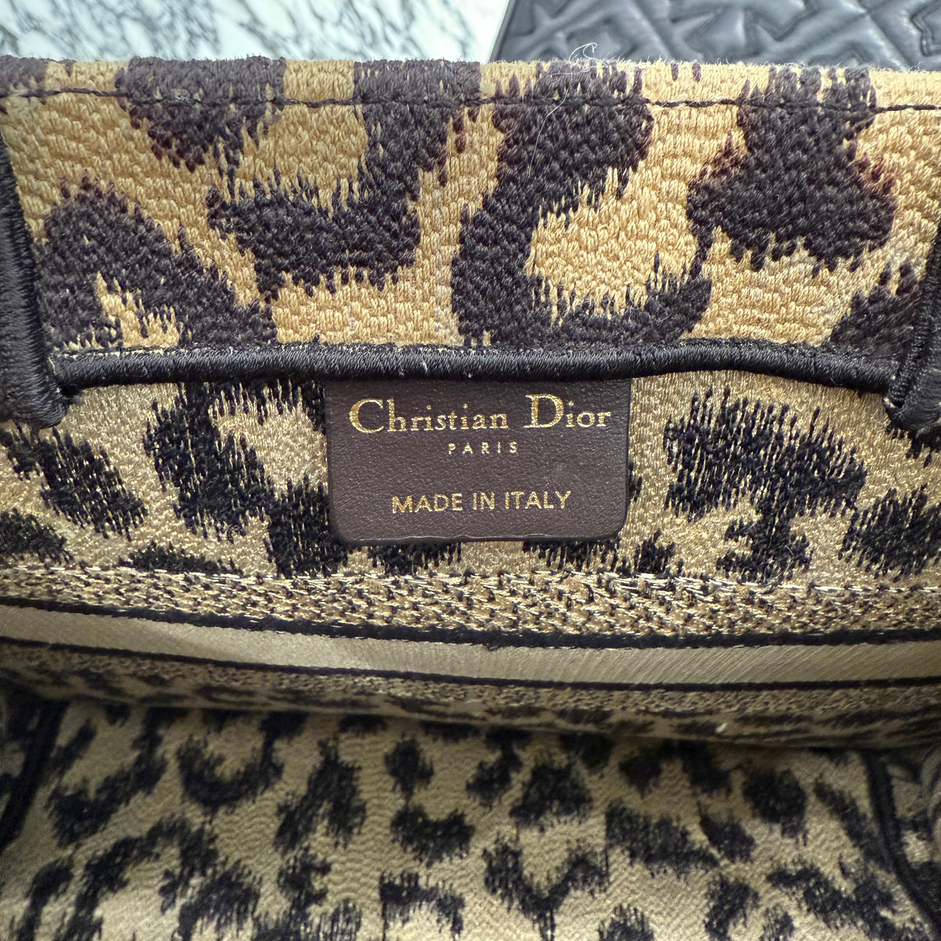 DIOR Leopard Book Tote Bag Small ディオール レオパード柄 ブックトートバッグ スモール