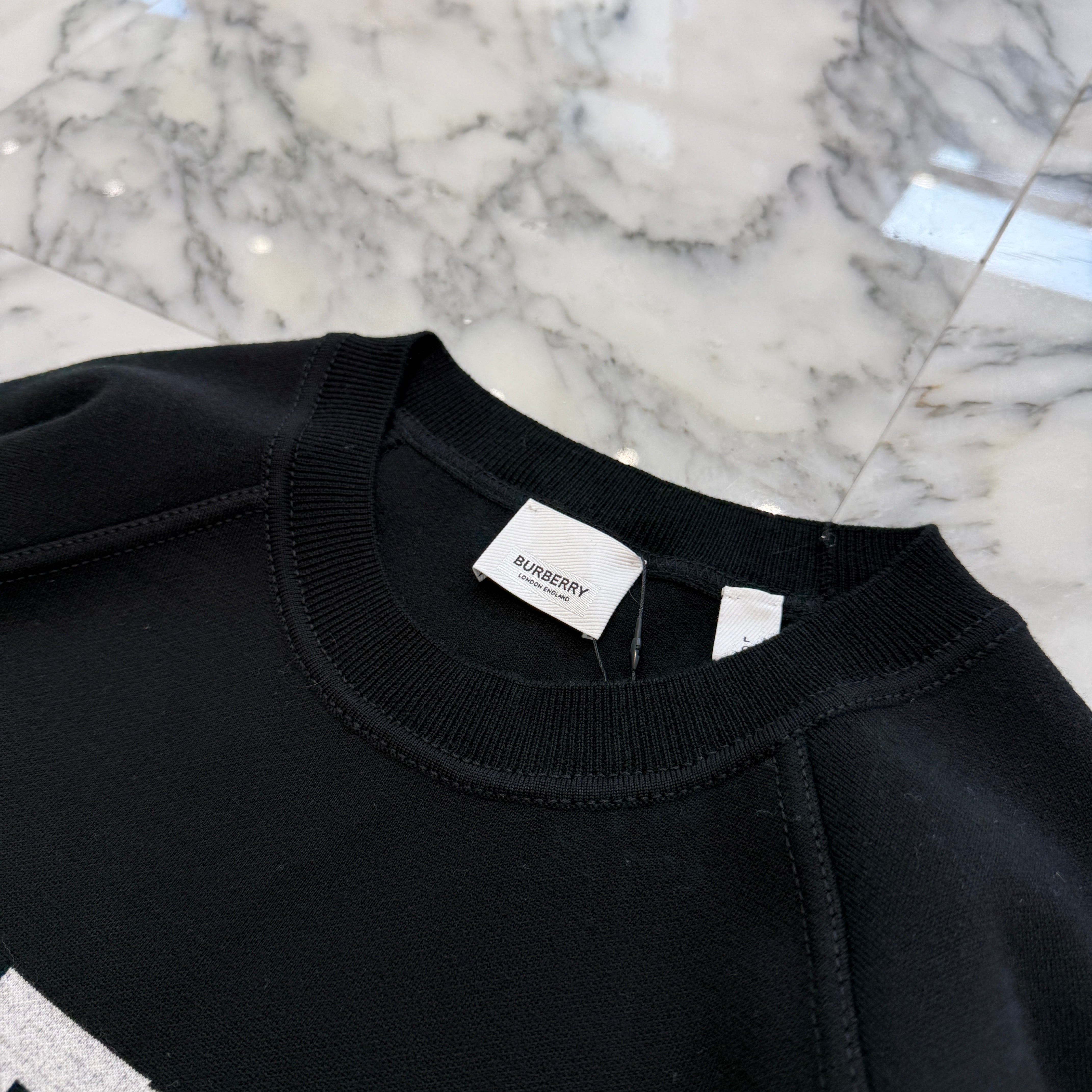 BURBERRY 2022AW Horseferry Intarsia Knit Sweater 8013334 Size L バーバリー ホースフェリー インターシャ ニットセーター サイズL