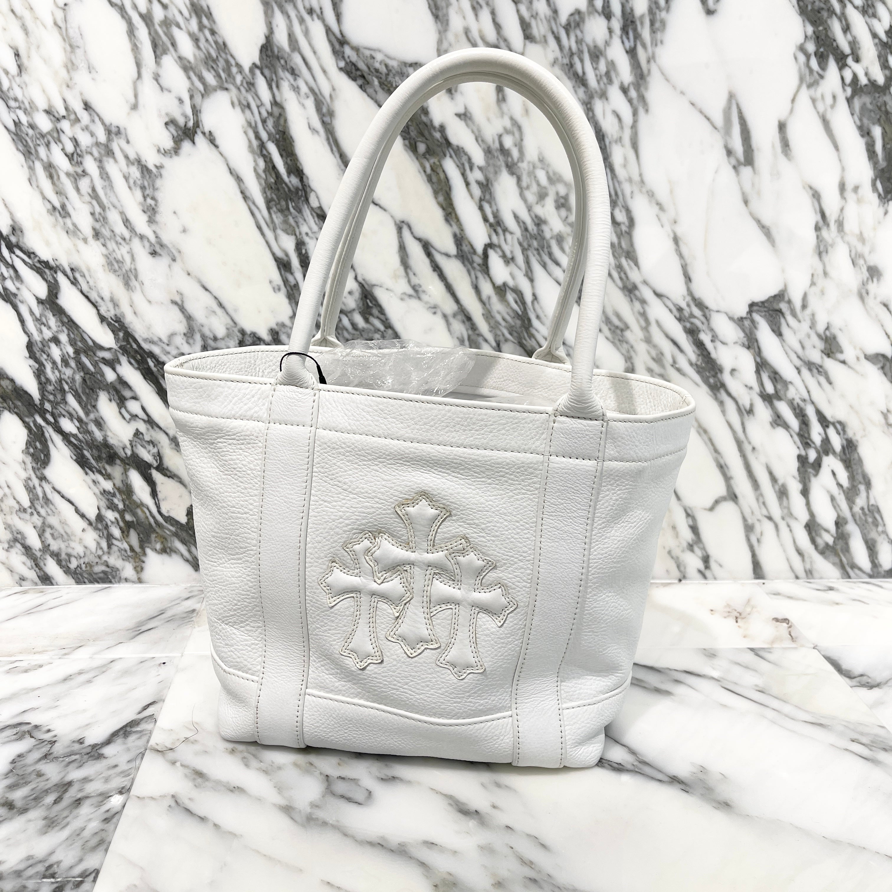 CHROME HEARTS 3 Cemetery Cross Patch Leather Tote Mini Bag クロムハーツ 3セメタリークロスパッチ レザー トートミニバッグ