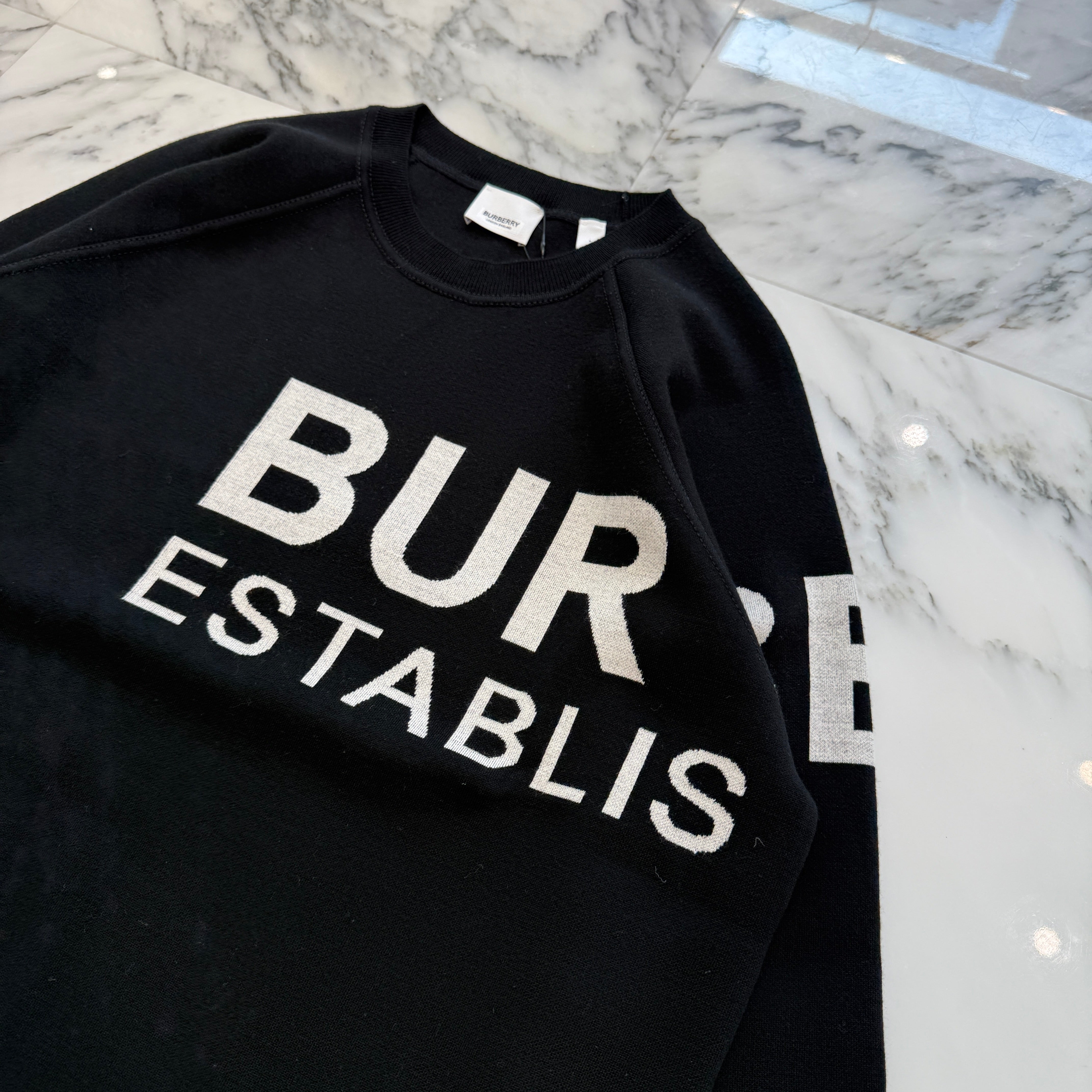 BURBERRY 2022AW Horseferry Intarsia Knit Sweater 8013334 Size L バーバリー ホースフェリー インターシャ ニットセーター サイズL