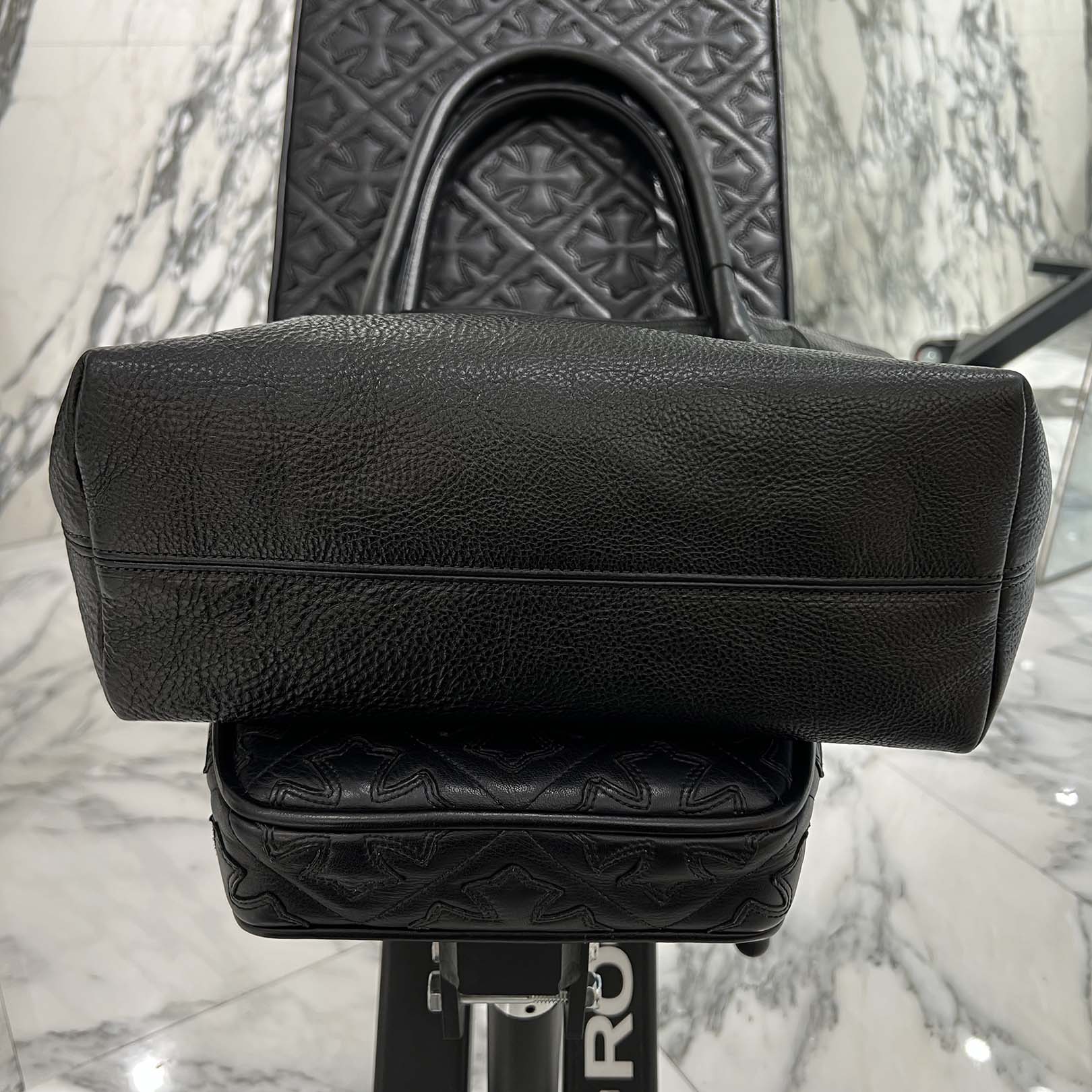 CHROME HEARTS 1 Cross Leather Patch FS Tote Bag クロムハーツ 1