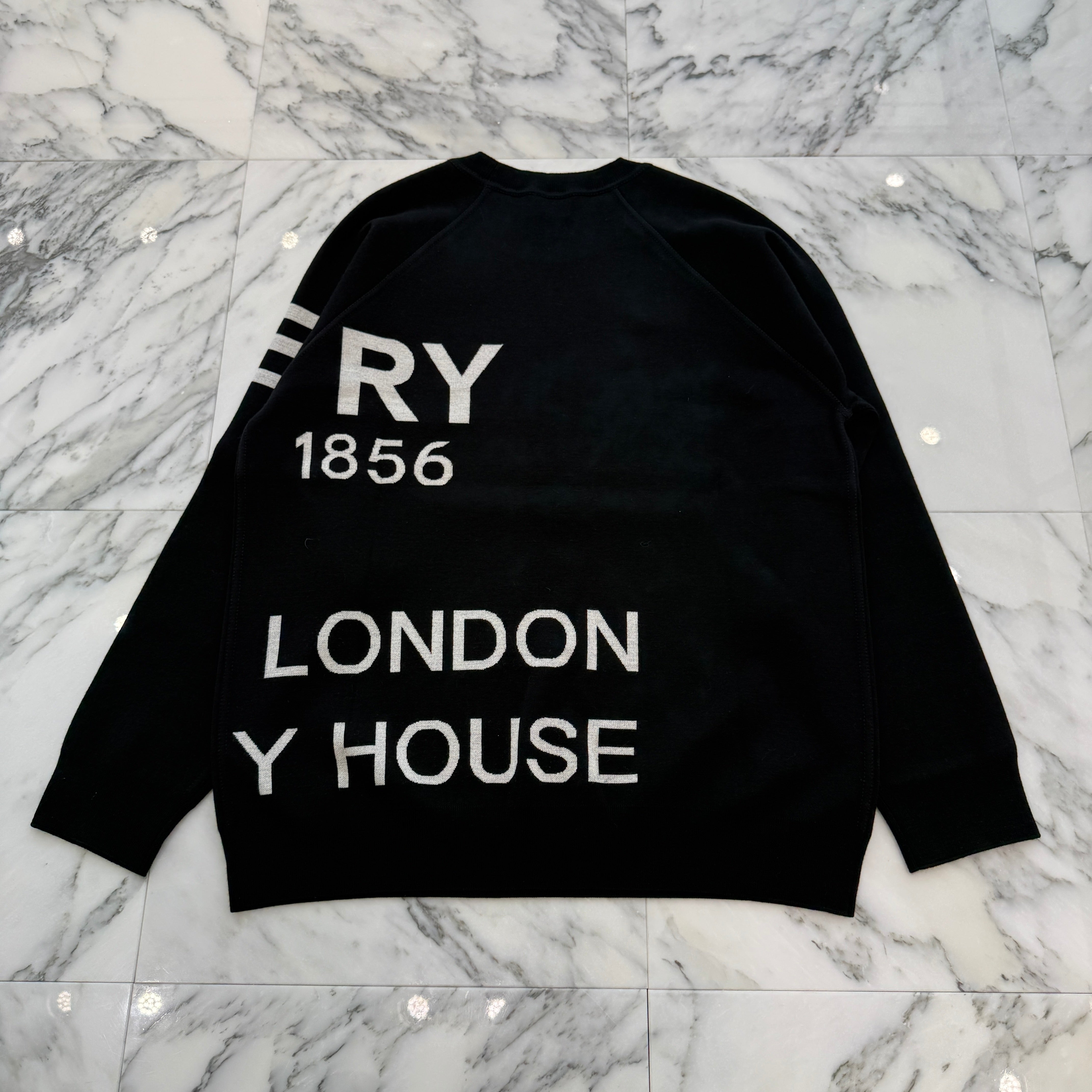 BURBERRY 2022AW Horseferry Intarsia Knit Sweater 8013334 Size L バーバリー ホースフェリー インターシャ ニットセーター サイズL