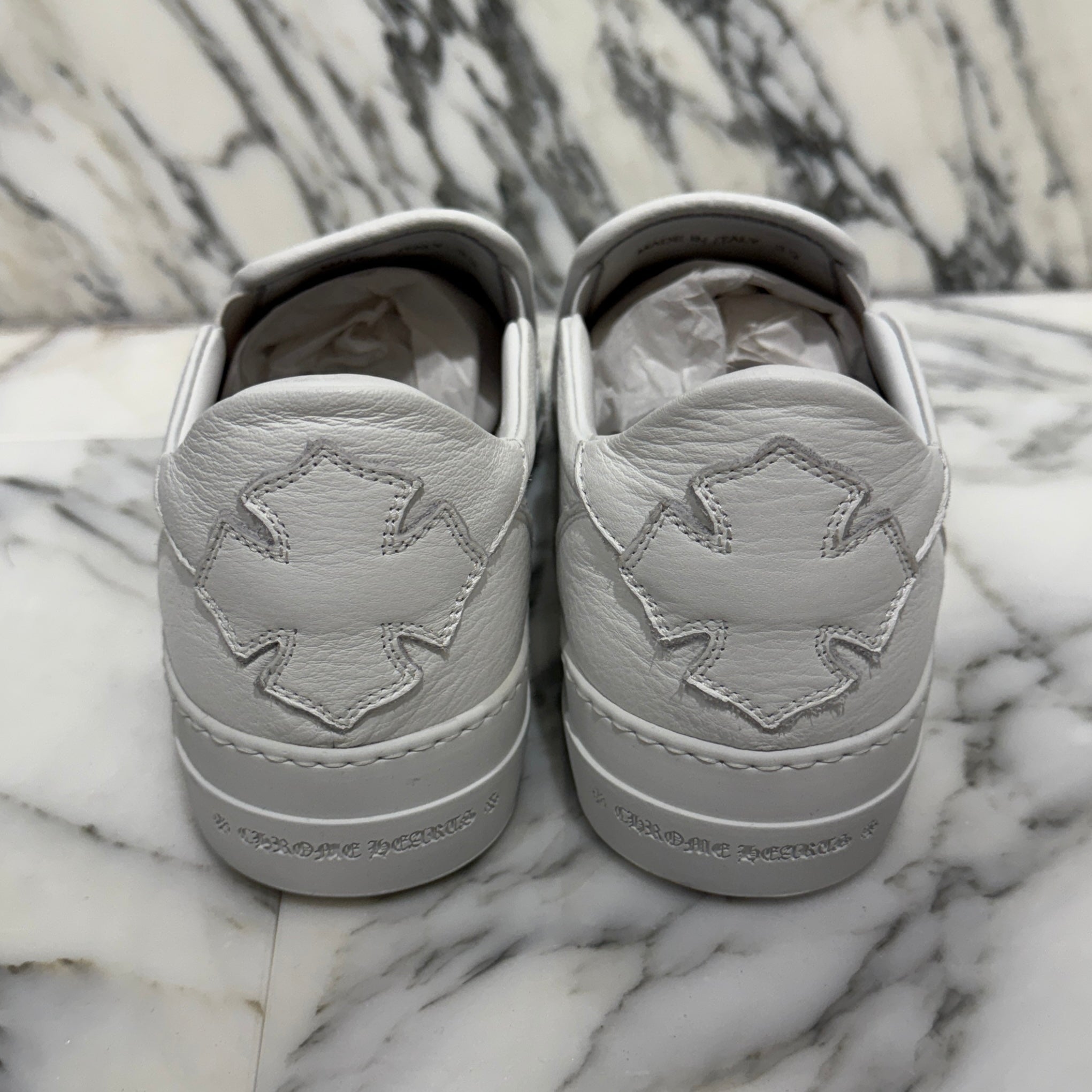 CHROME HEARTS CH Plus Leather Patch Dagger Slip On Size 39 クロムハーツ CHプラス レザーパッチ ダガー スリッポン サイズ39