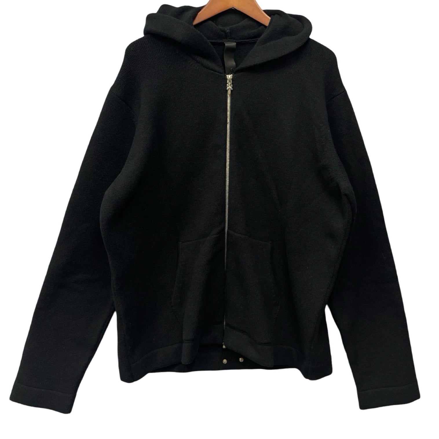 CHROME HEARTS King Taco 3 Cemetery Cross Cashmere Zip Up Hoodie Size L