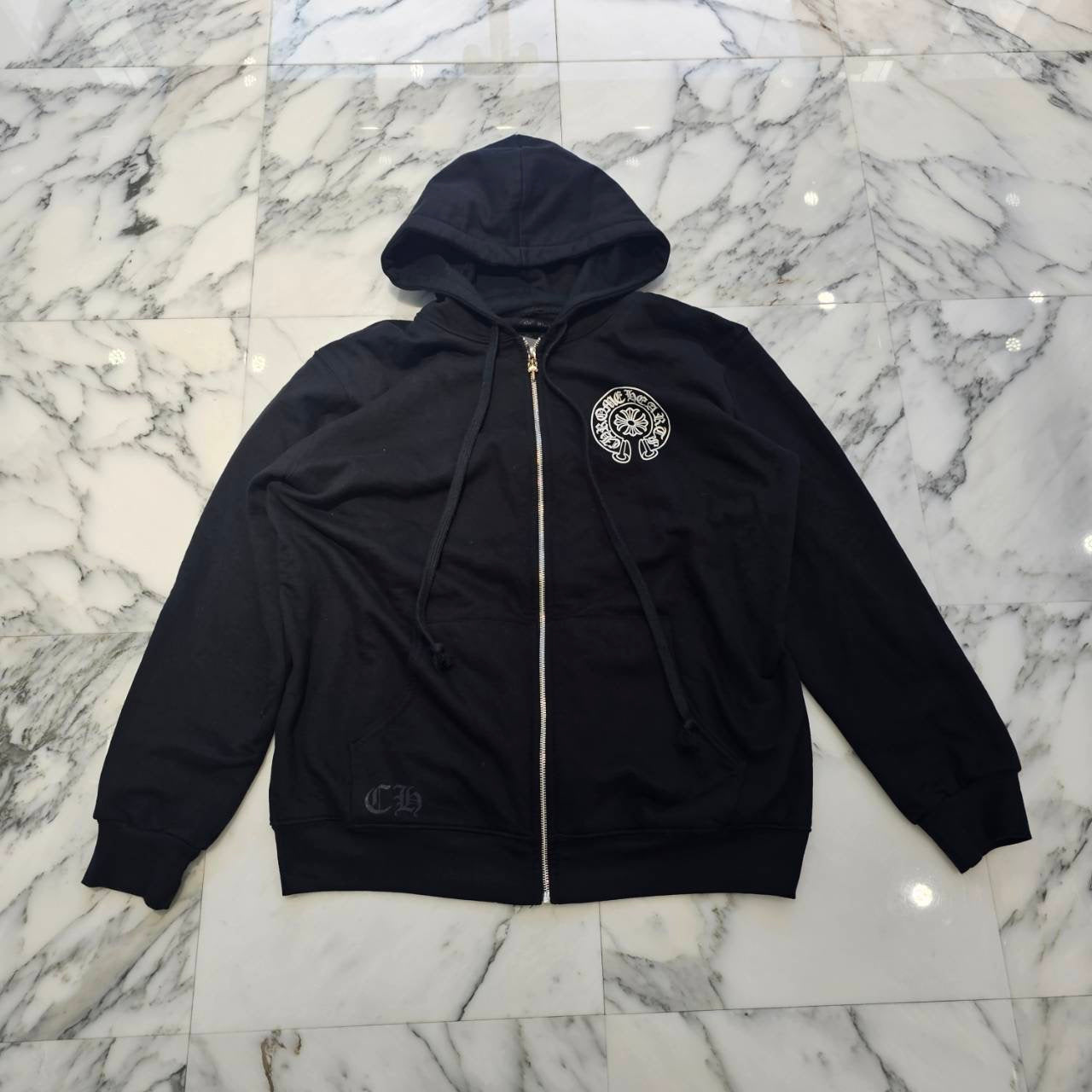 CHROME HEARTS Honolulu Limited Floral Cross Horseshoe Zip Up