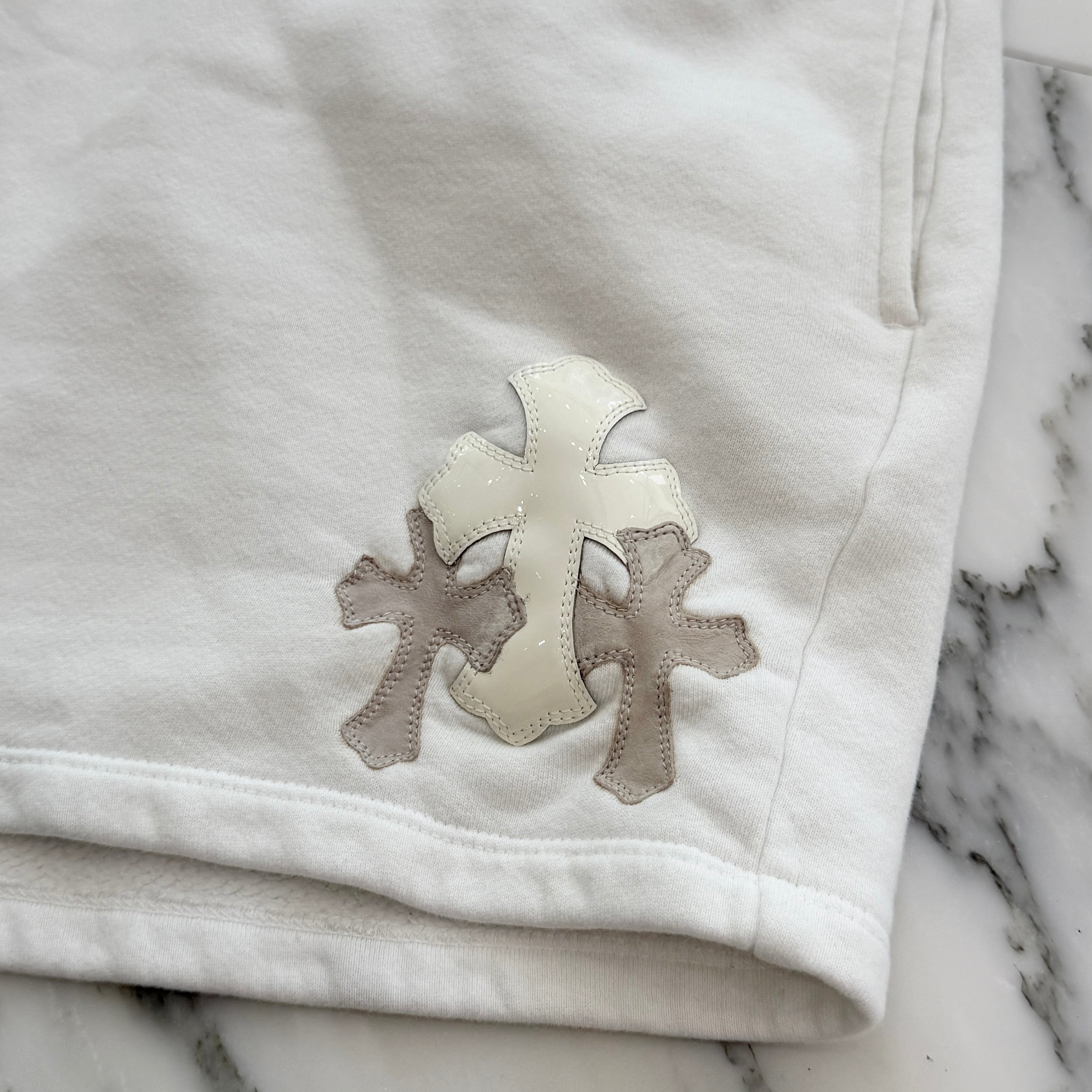 CHROME HEARTS Y NOT 3 Cemetery Cross Patch Sweat Shorts Size M クロムハーツ ワイノット 3セメタリークロスパッチ スウェットショーツ サイズM