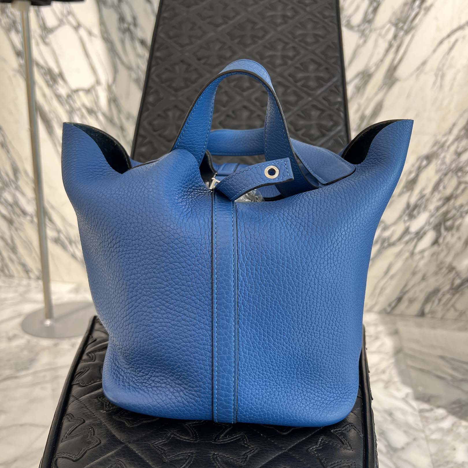 2017年モデルHERMES ピコタンロックブルーイドラハンドバッグ 【公式通販】