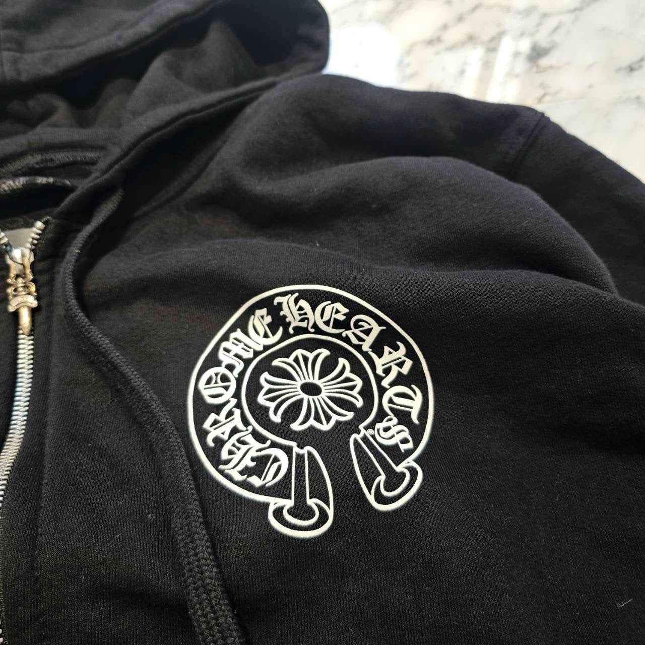 CHROME HEARTS Honolulu Limited Floral Cross Horseshoe Zip Up Hoodie Size XXL クロムハーツ ホノルル限定 フローラルクロス ホースシュー ジップアップフーディー サイズXXL