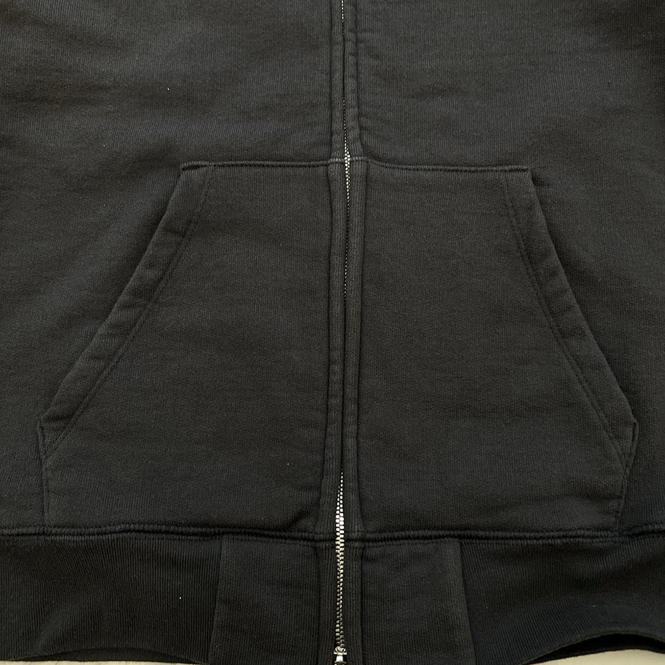 CHROME HEARTS Y NOT Cemetery Cross Leather Patch Zip Up Hoodie Size L クロムハーツ ワイノット セメタリークロスレザーパッチ ジップアップ フーディー サイズL