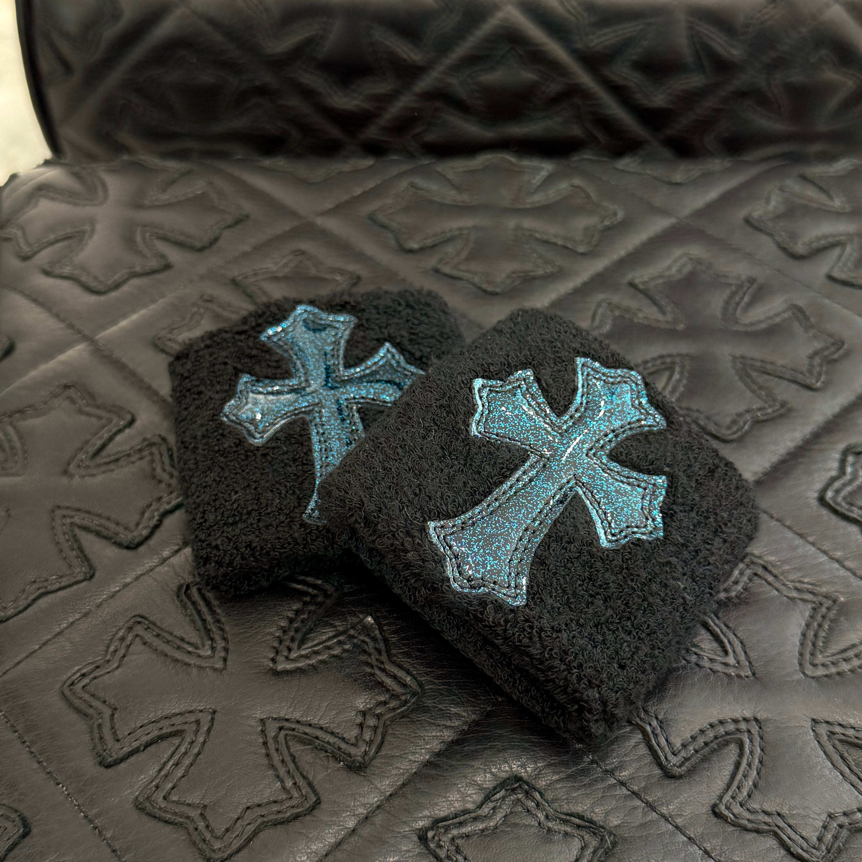 CHROME HEARTS Galaxy Patent Leather Cross Patch Wrist Band ONE SIZE（7cm）クロムハーツ ギャラクシーパテントレザー クロスパッチ リストバンド サイズONE SIZE（7cm）