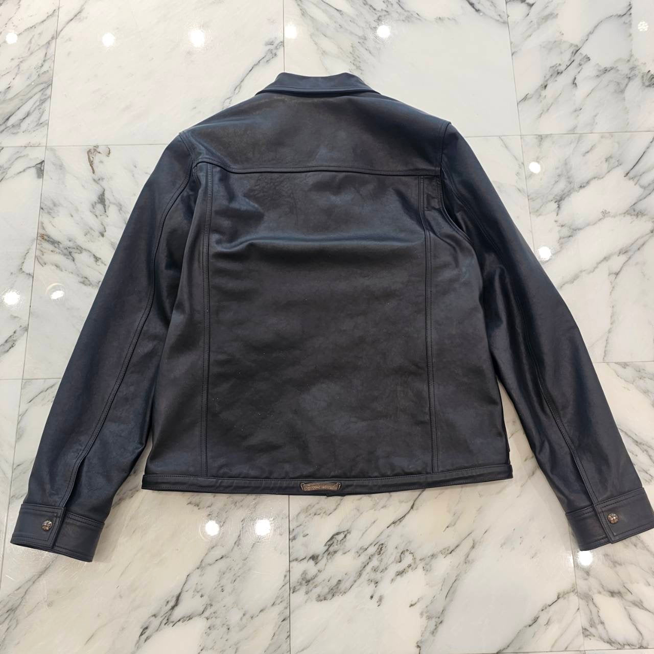 CHROME HEARTS Horsehide Whiplash Leather Jacket Size M クロムハーツ ホースハイド ウィップラッシュレザージャケット サイズM