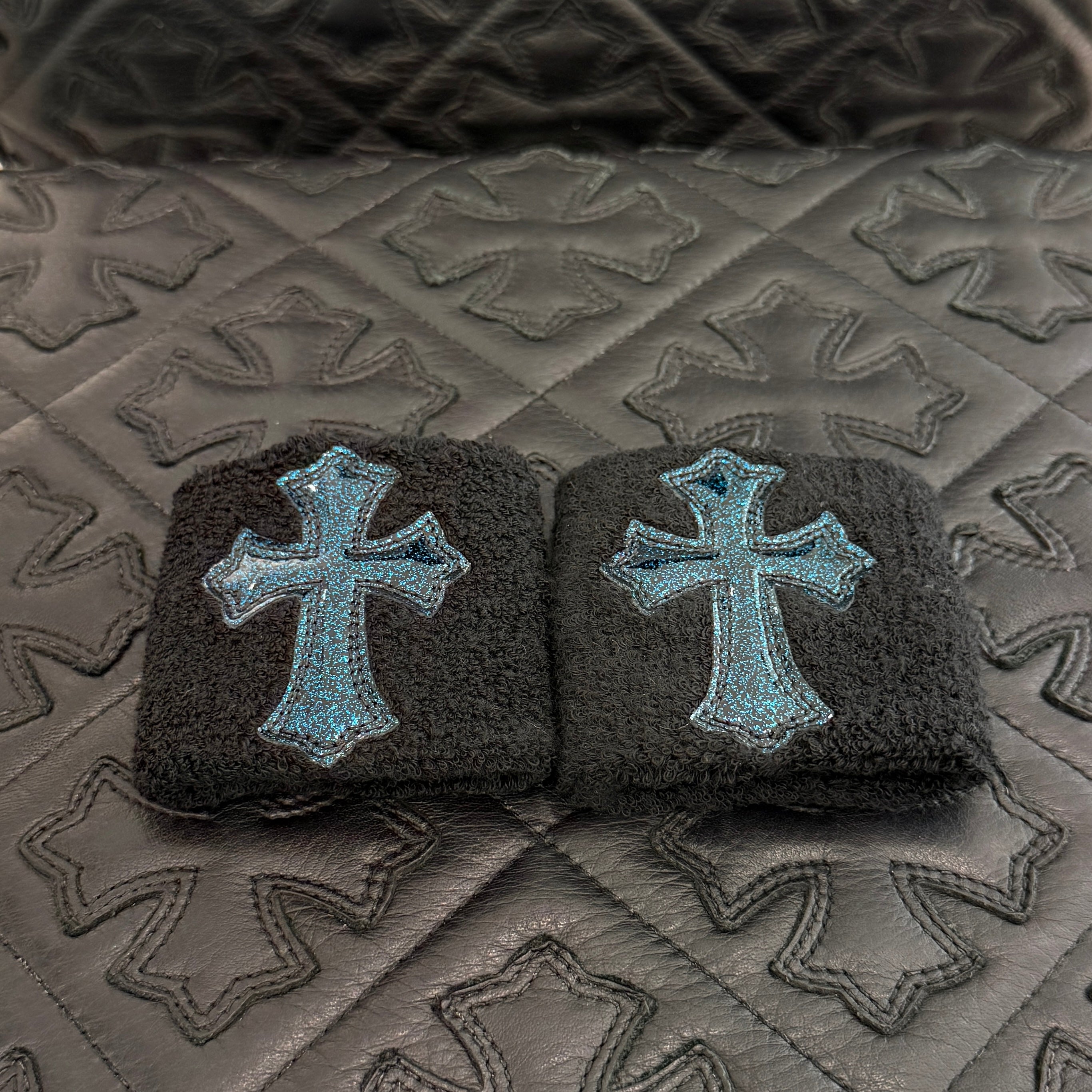 CHROME HEARTS Galaxy Patent Leather Cross Patch Wrist Band ONE SIZE（7cm）クロムハーツ ギャラクシーパテントレザー クロスパッチ リストバンド サイズONE SIZE（7cm）