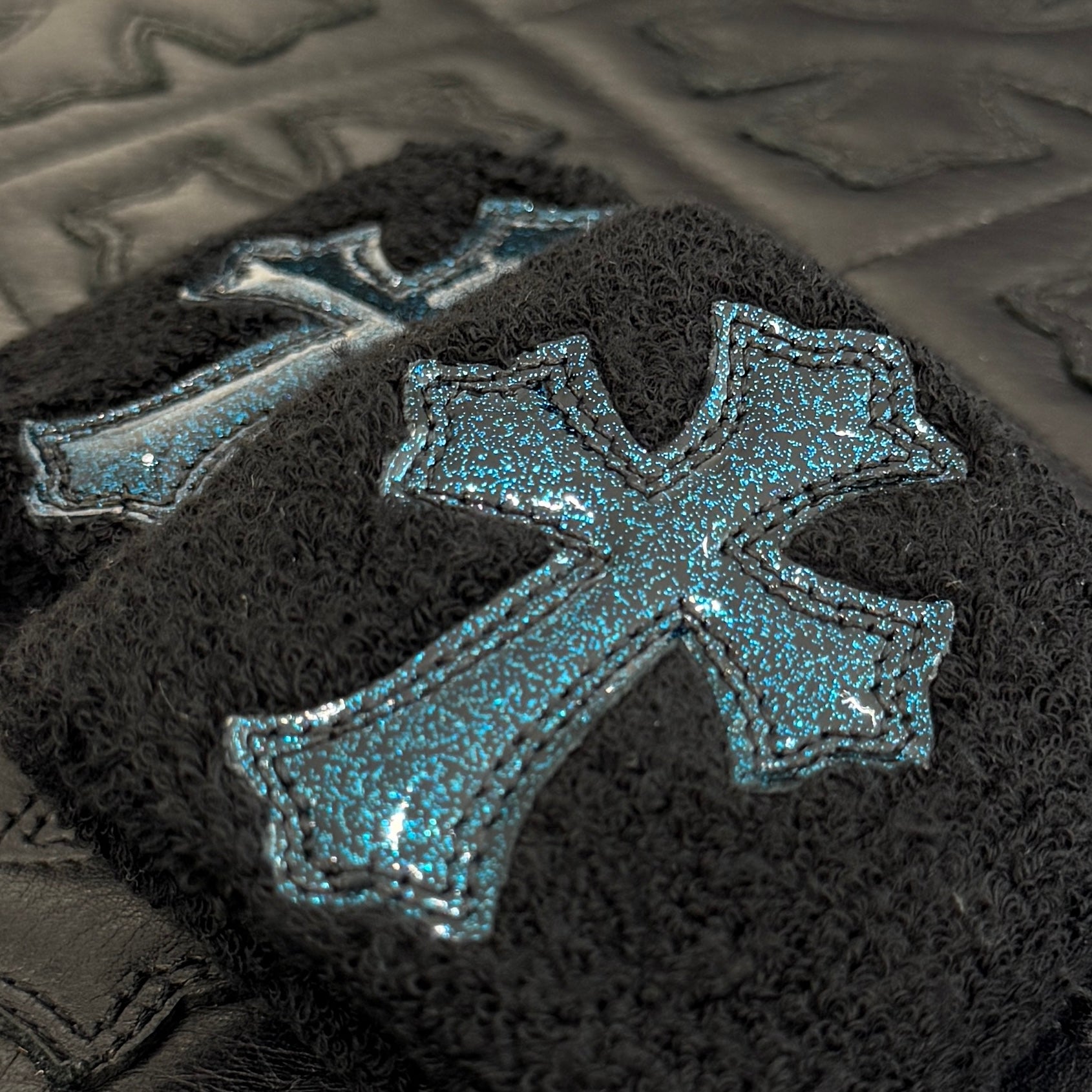 CHROME HEARTS Galaxy Patent Leather Cross Patch Wrist Band ONE SIZE（7cm）クロムハーツ ギャラクシーパテントレザー クロスパッチ リストバンド サイズONE SIZE（7cm）