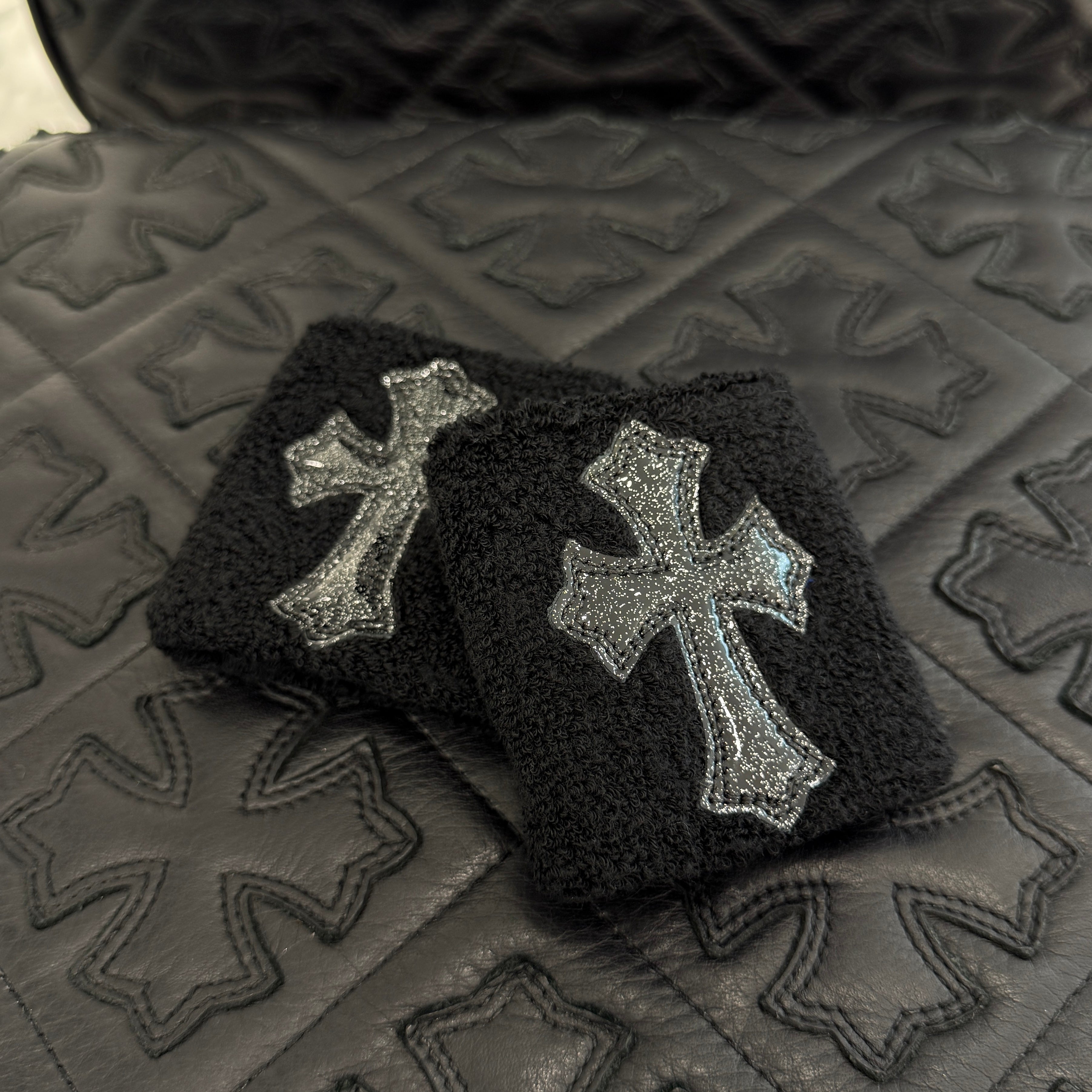 CHROME HEARTS Galaxy Patent Leather Cross Patch Wrist Band Size ONE SIZE（7cm）クロムハーツ ギャラクシーパテントレザー クロスパッチ リストバンド サイズONE SIZE（7cm）
